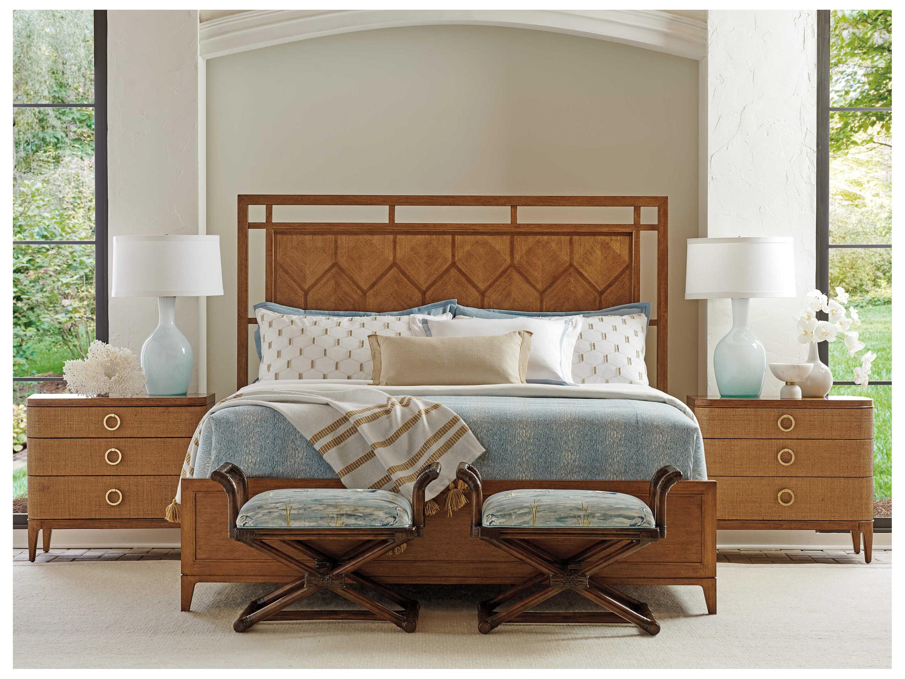 Tommy Bahama Palm Desert Brown Upholstered Echo Beach Accent Sto