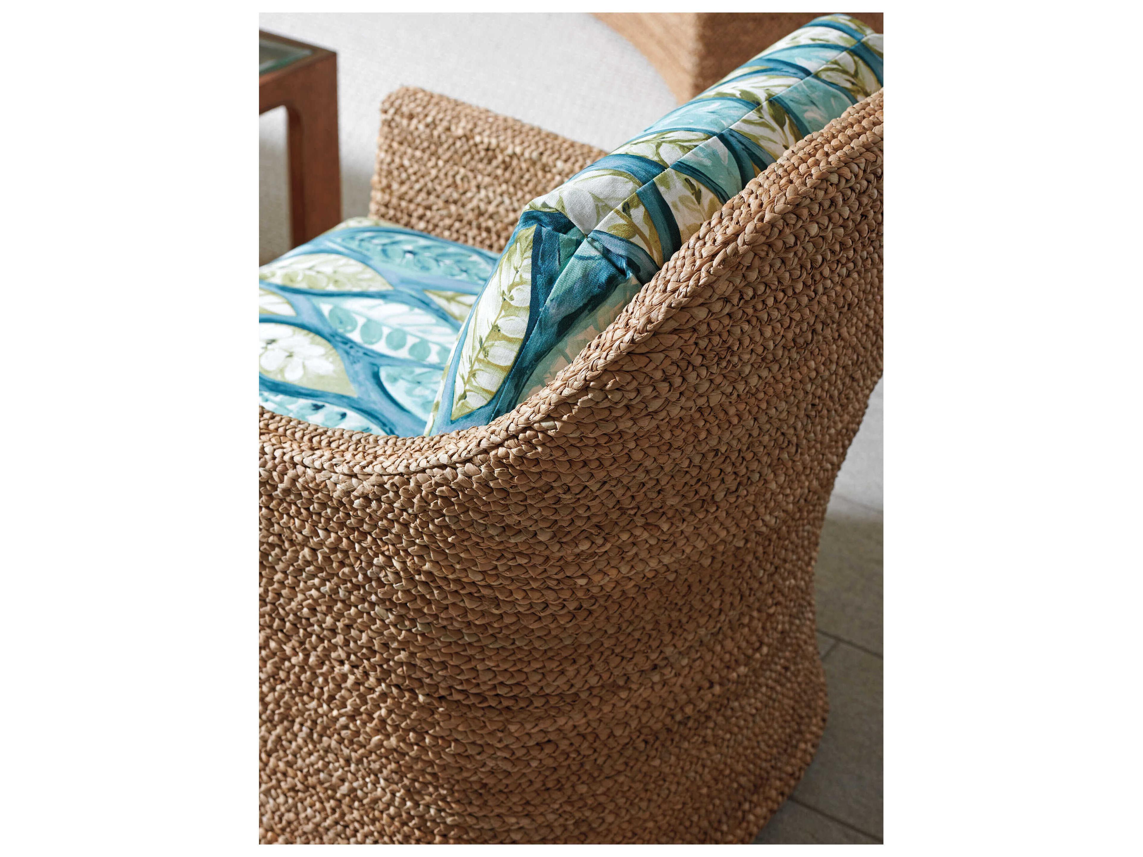 Tommy Bahama Palm Desert Swivel Brown Fabric Soren Accent Chair