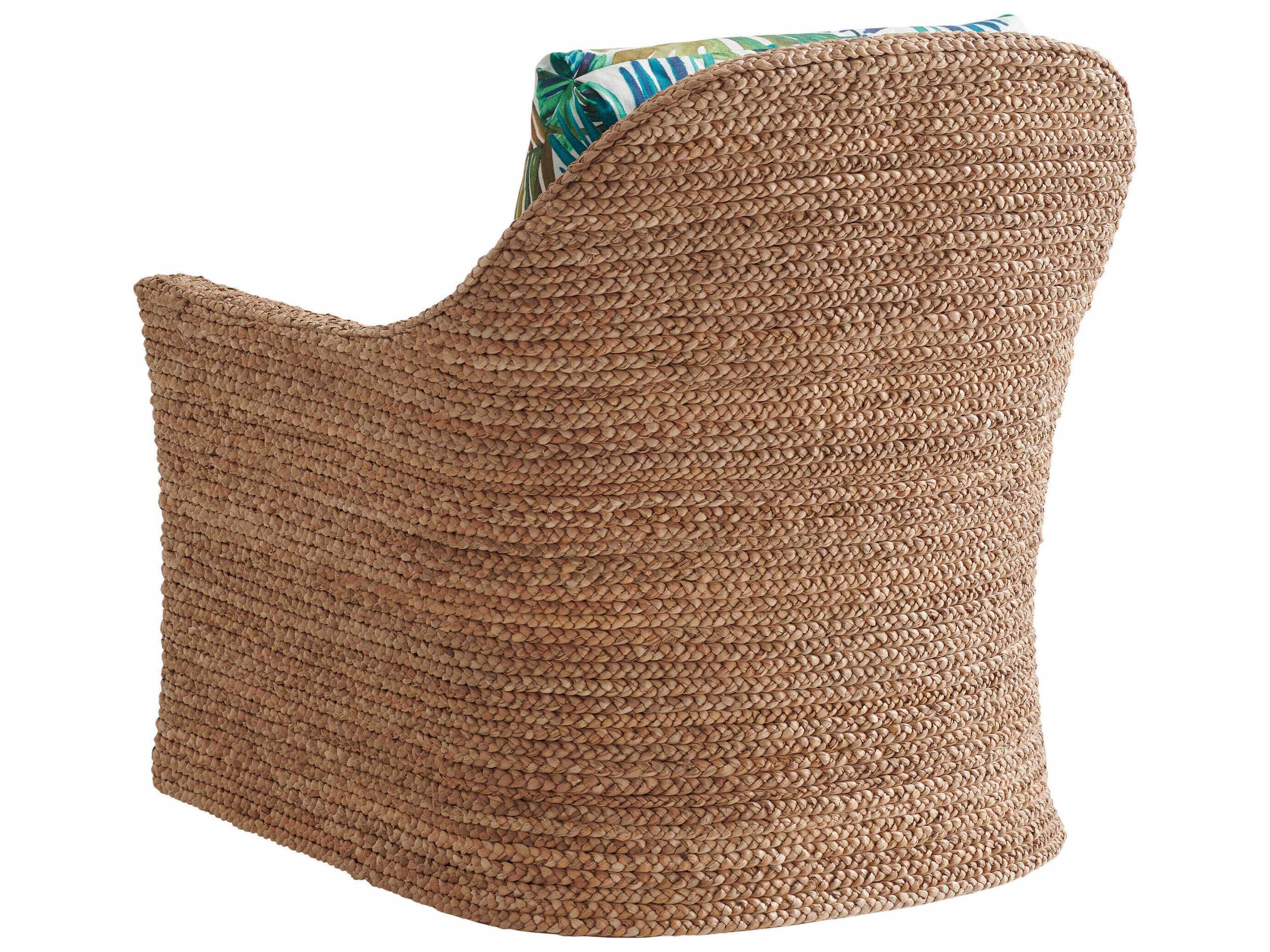 Tommy Bahama Palm Desert Swivel Brown Fabric Soren Accent Chair