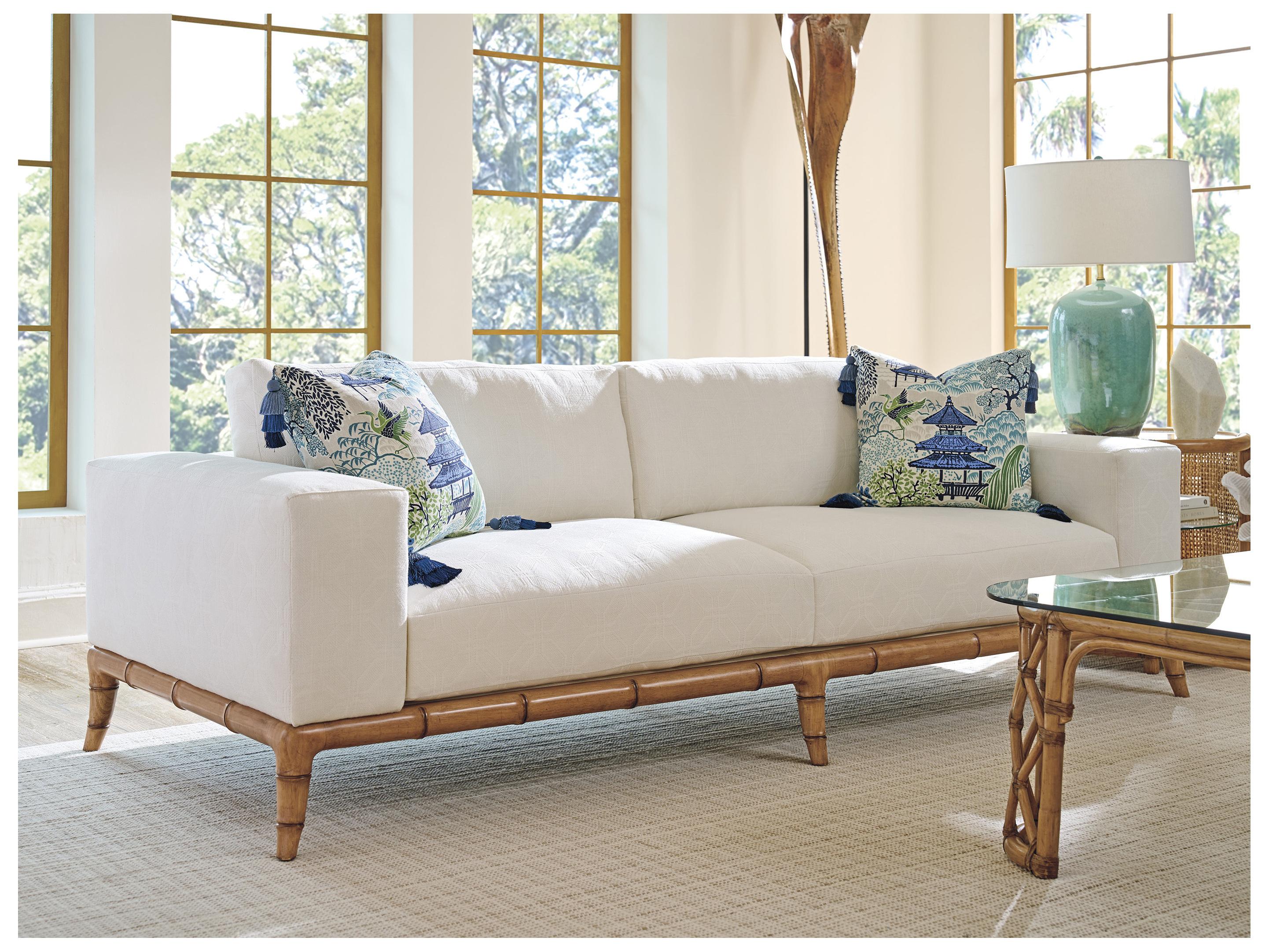 Tommy Bahama Key Biscayne White Upholstered Sofa