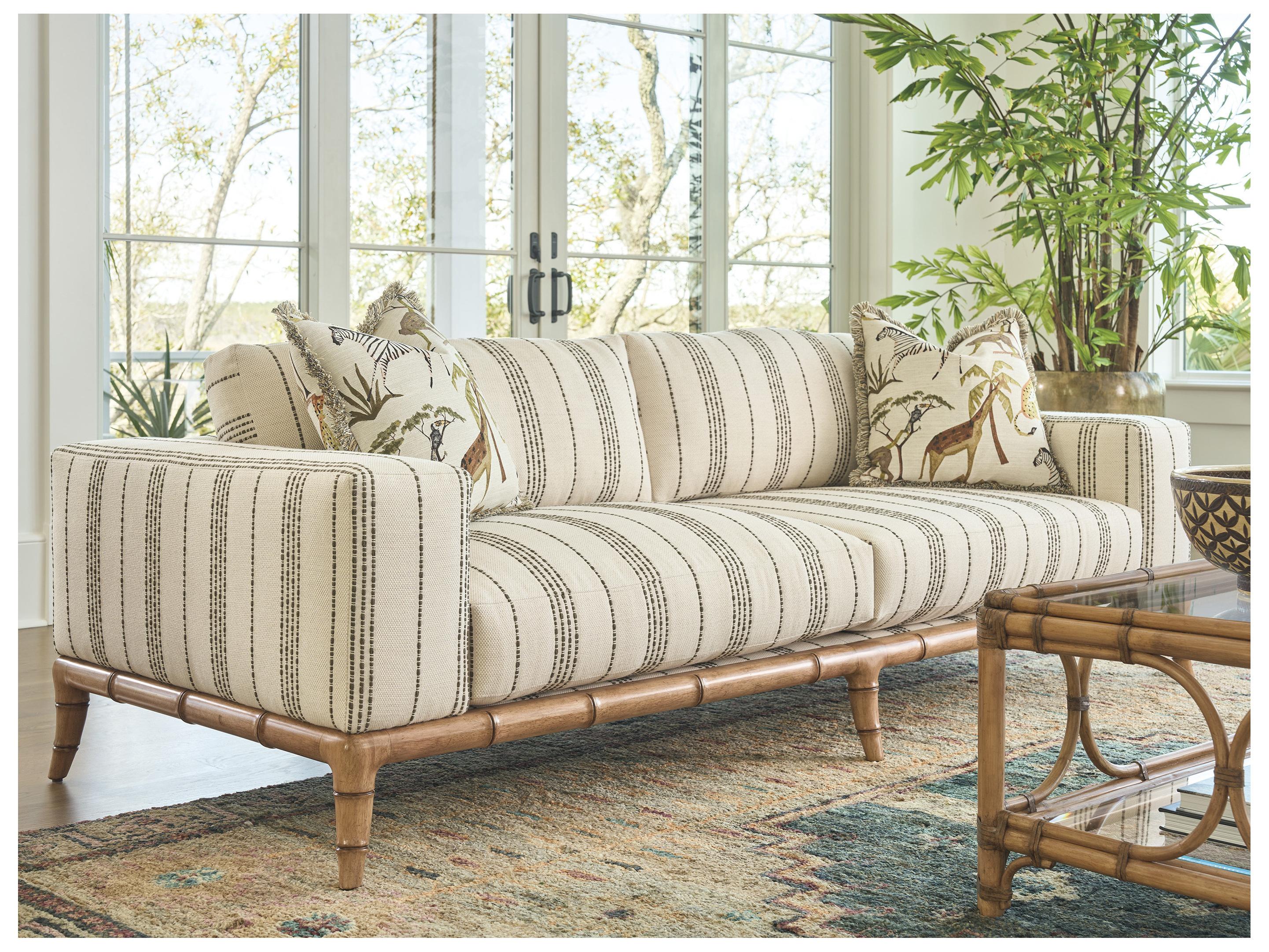 Tommy Bahama Key Biscayne Cream Upholstered Sofa