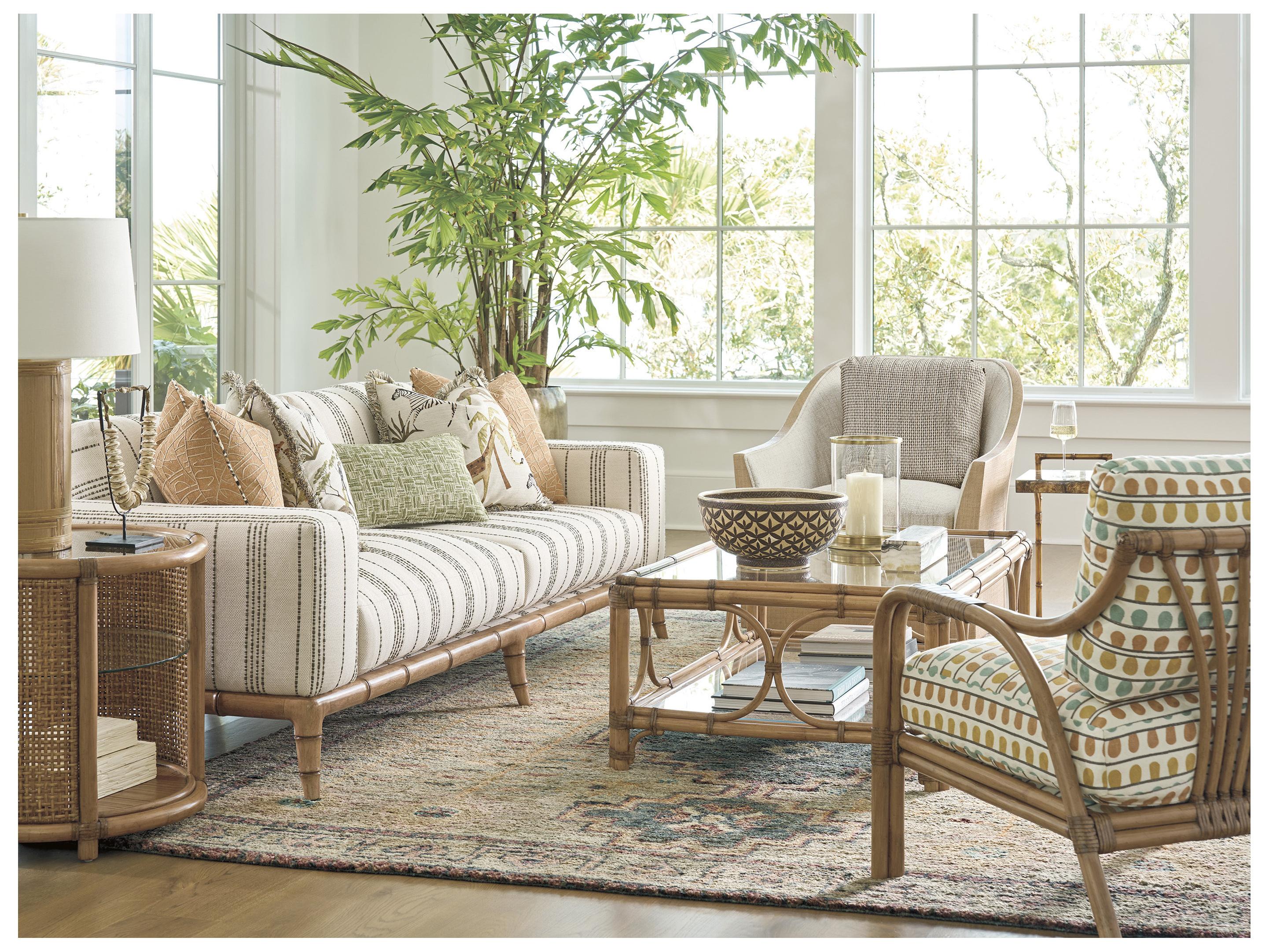 Tommy Bahama Key Biscayne Cream Upholstered Sofa