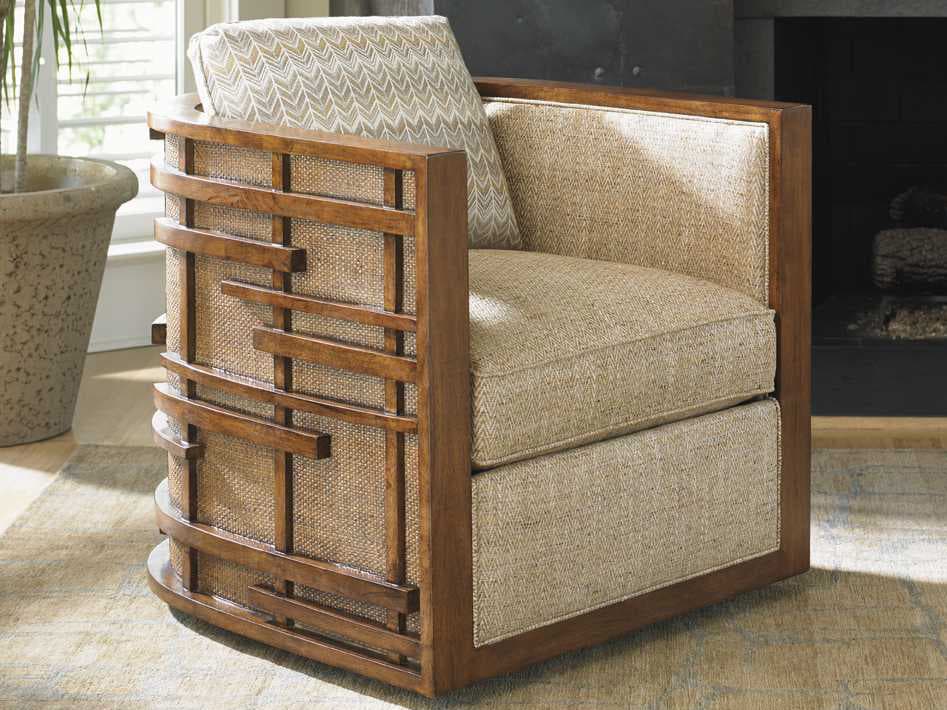 Tommy Bahama Island Fusion Loose Back Semerang Swivel Accent Chair