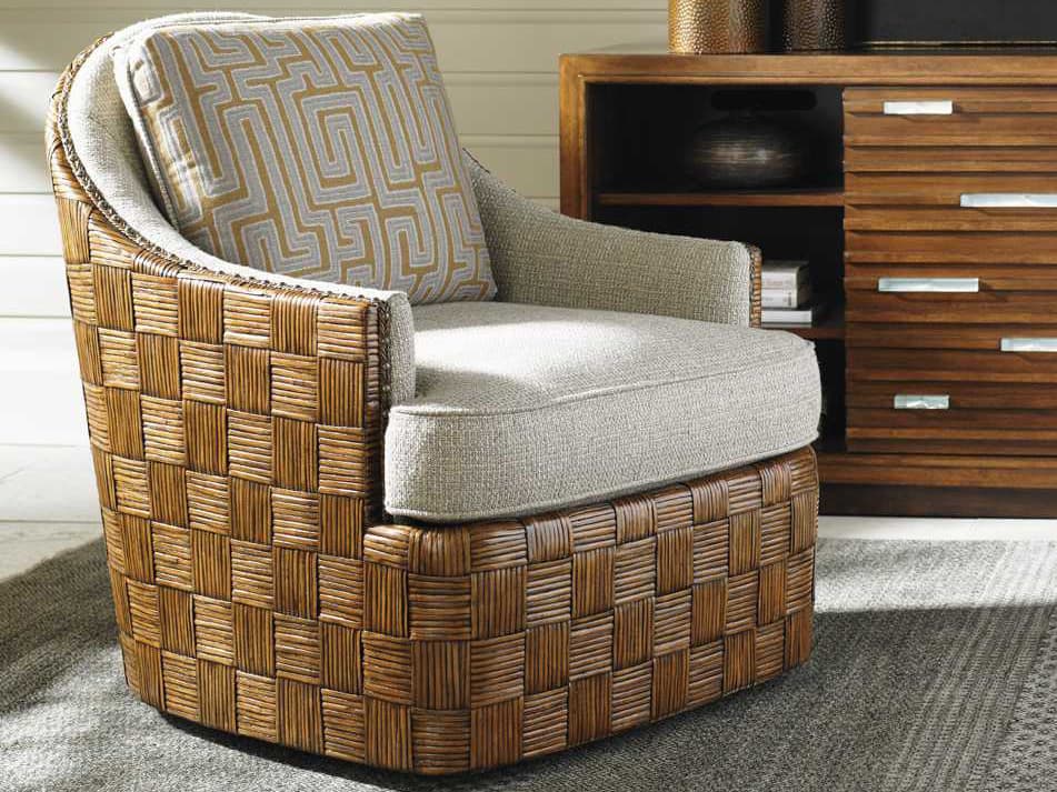 Tommy Bahama Island Fusion Loose Back Nagano Swivel Accent Chair