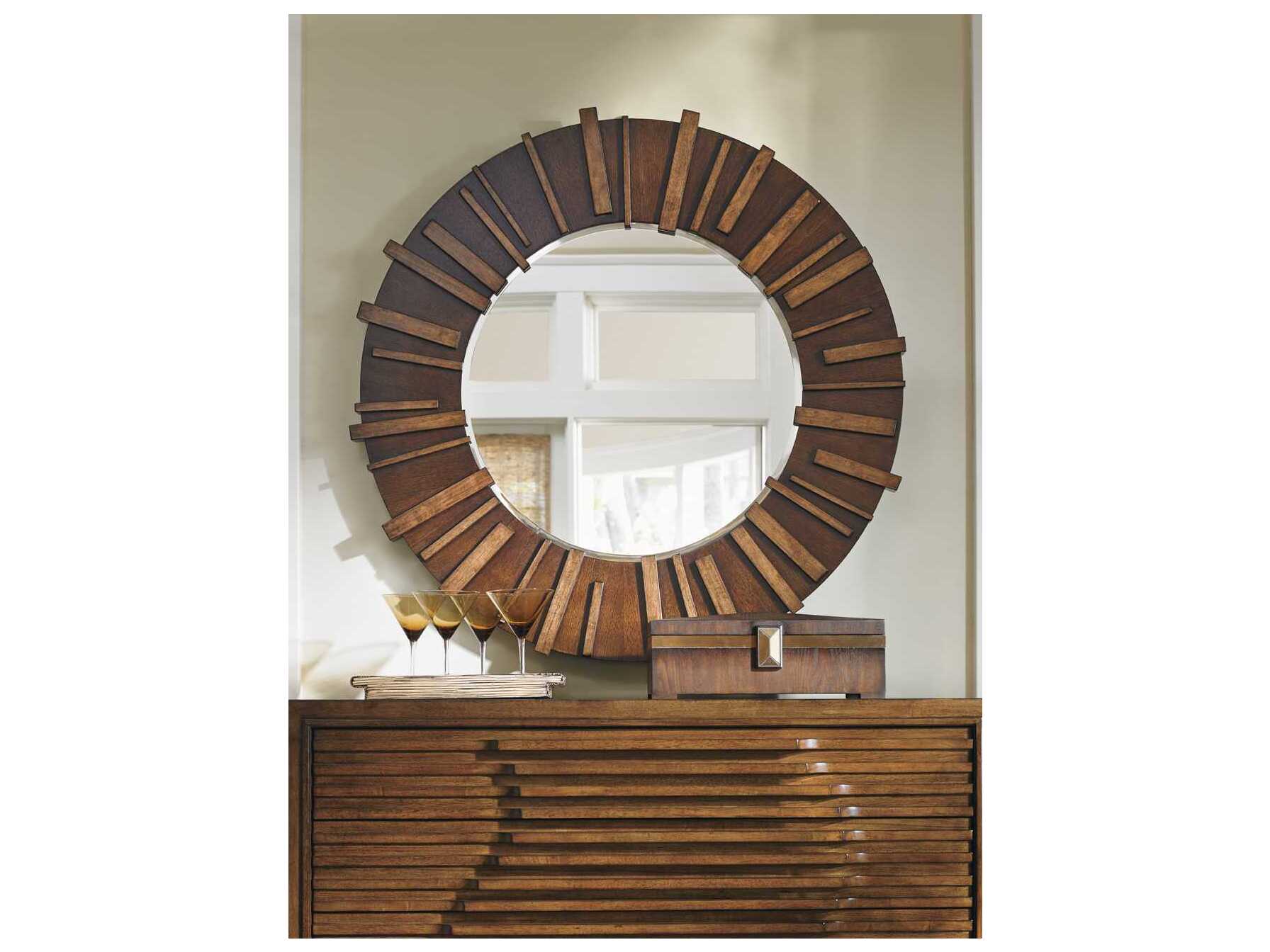 Tommy Bahama Island Fusion Kobe Round Wall Mirror