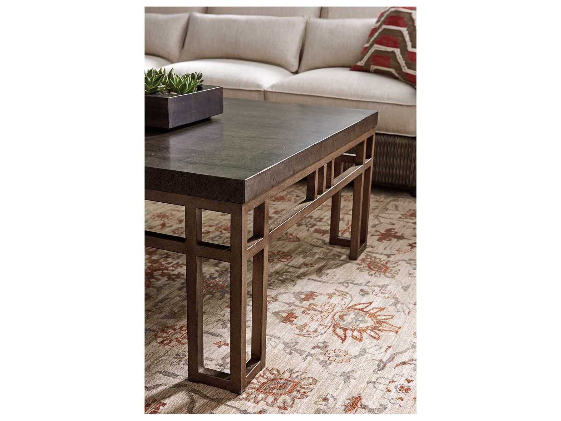 Tommy Bahama Cypress Point Montera Travertine Rectangular Coffee Table