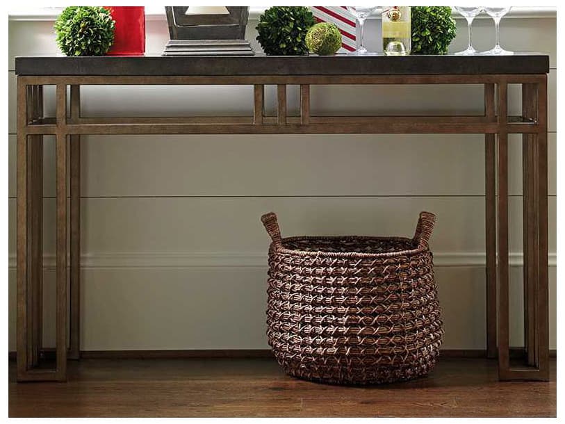 Tommy Bahama Cypress Point Montera Travertine Rectangular Console Table