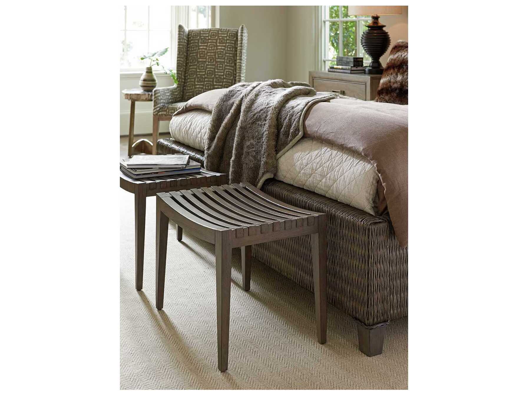 Tommy Bahama Cypress Point Brown Accent Stool