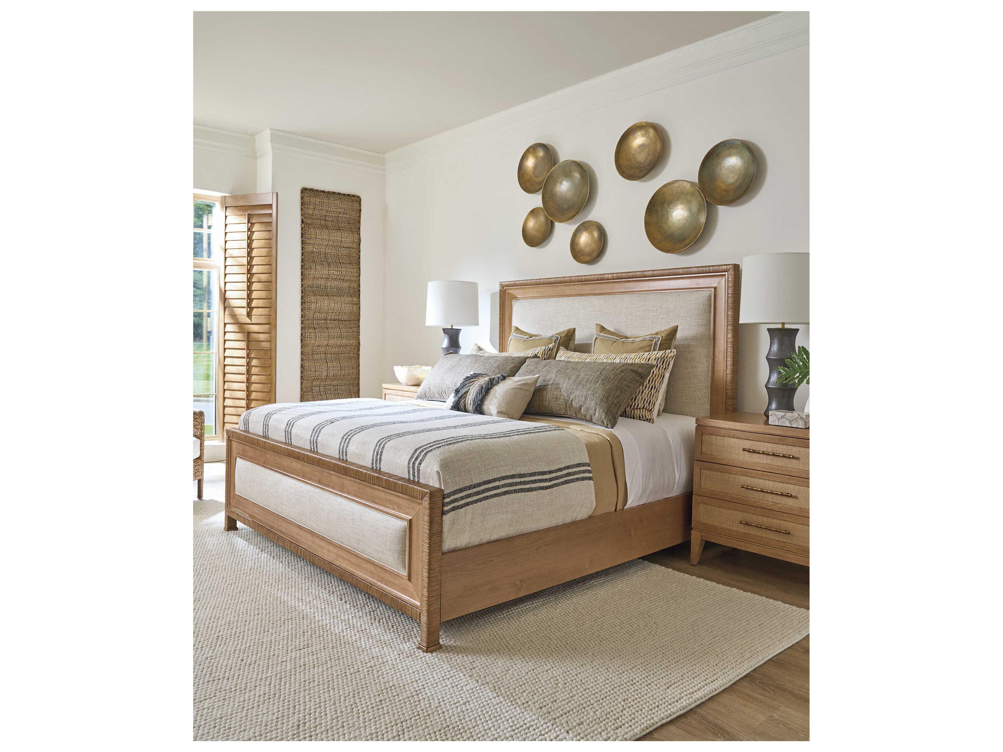 Tommy Bahama Key Biscayne Brown Wood King Panel Bed