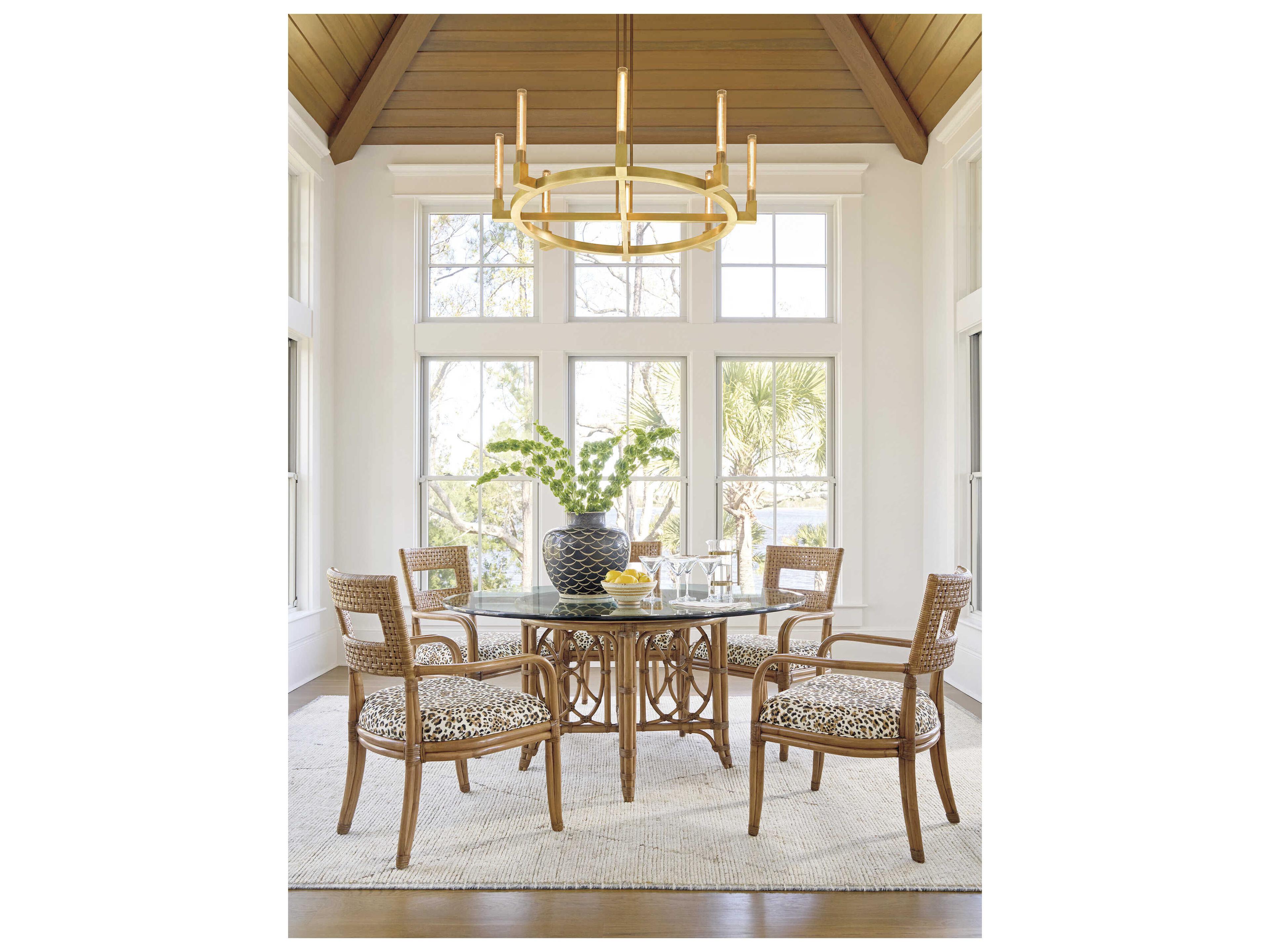 Tommy Bahama Key Biscayne Round Glass Dining Table