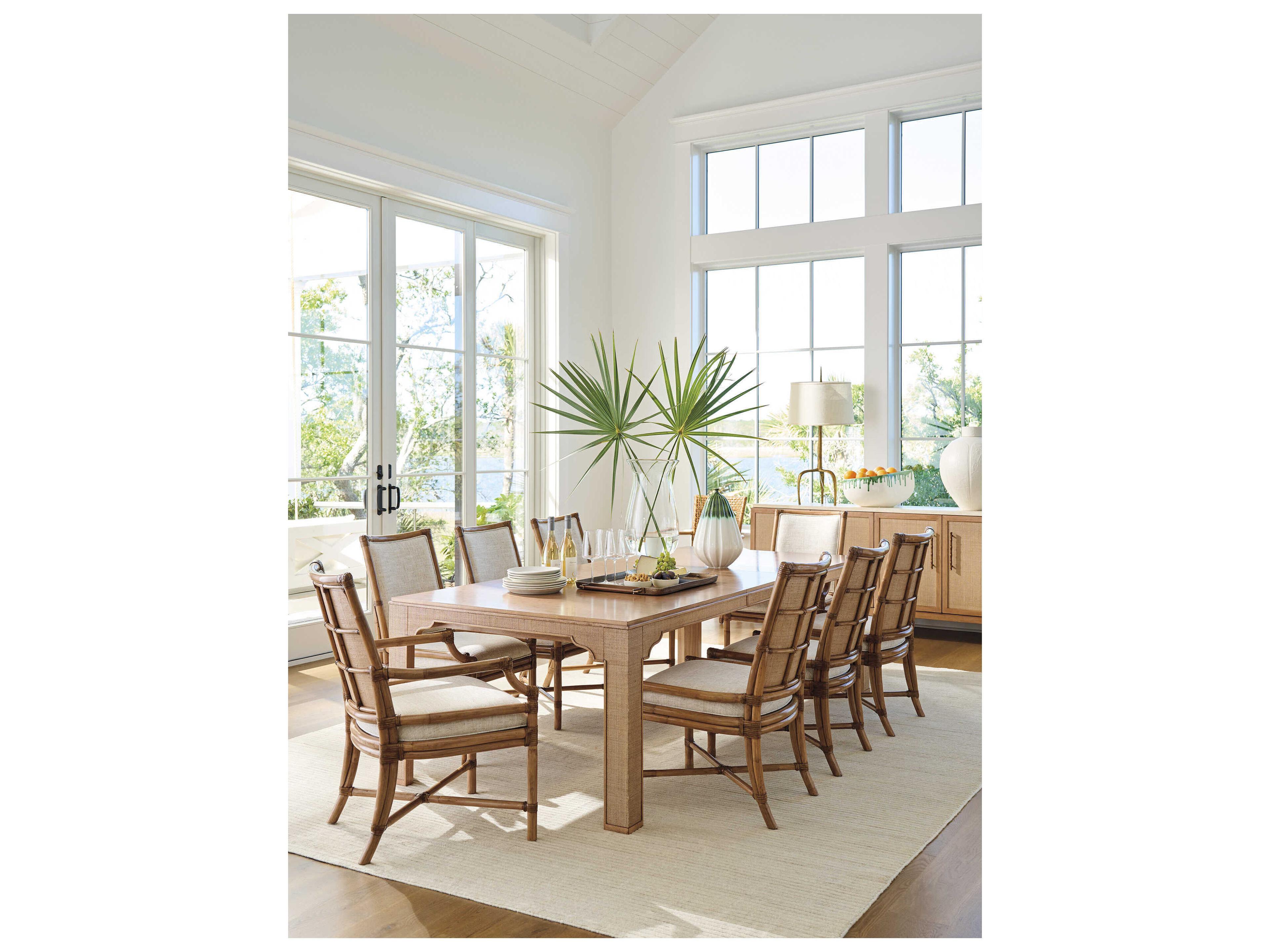 Tommy Bahama Key Biscayne Beige Upholstered Armless Dining Chair