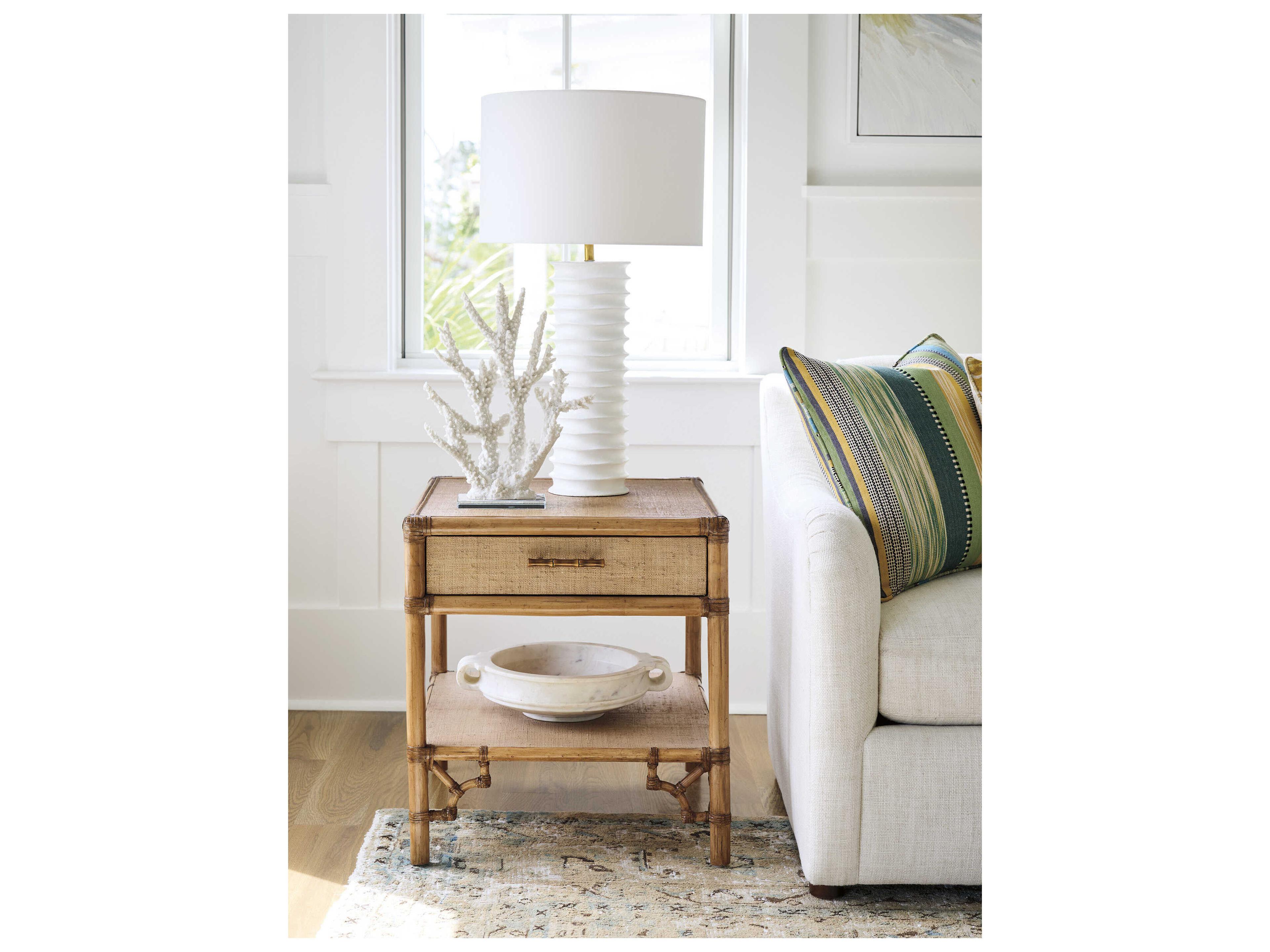 Tommy Bahama Key Biscayne Rectangular Wood End Table