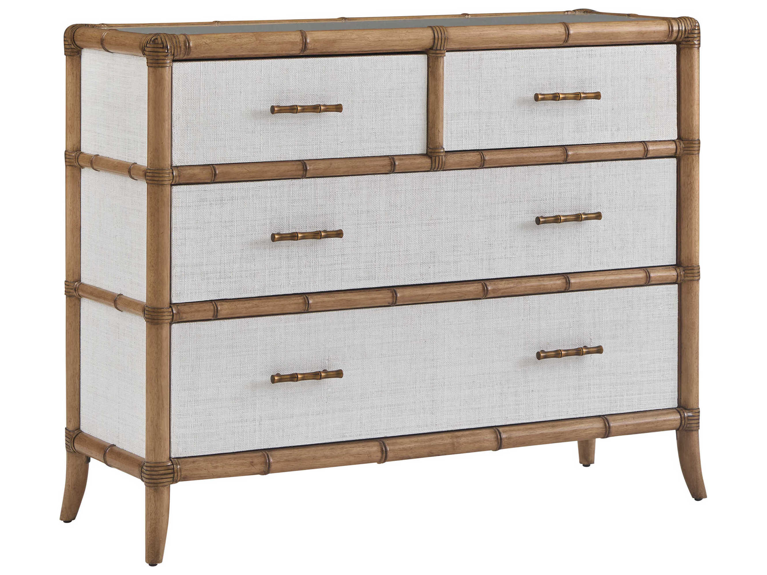 Tommy Bahama Key Biscayne Brown Bamboo Wood Accent Chest