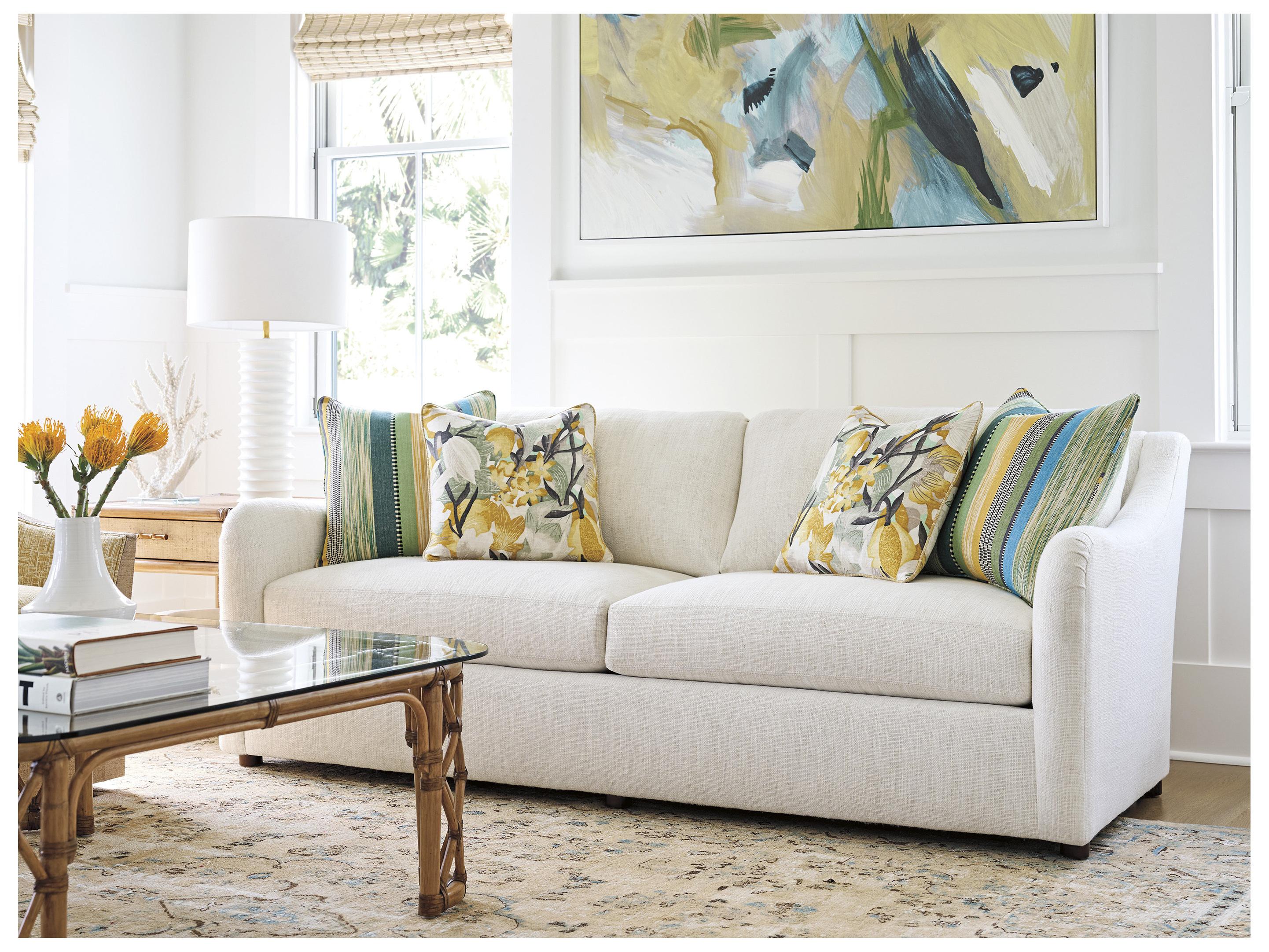 Tommy Bahama Key Biscayne Cream Upholstered Sofa