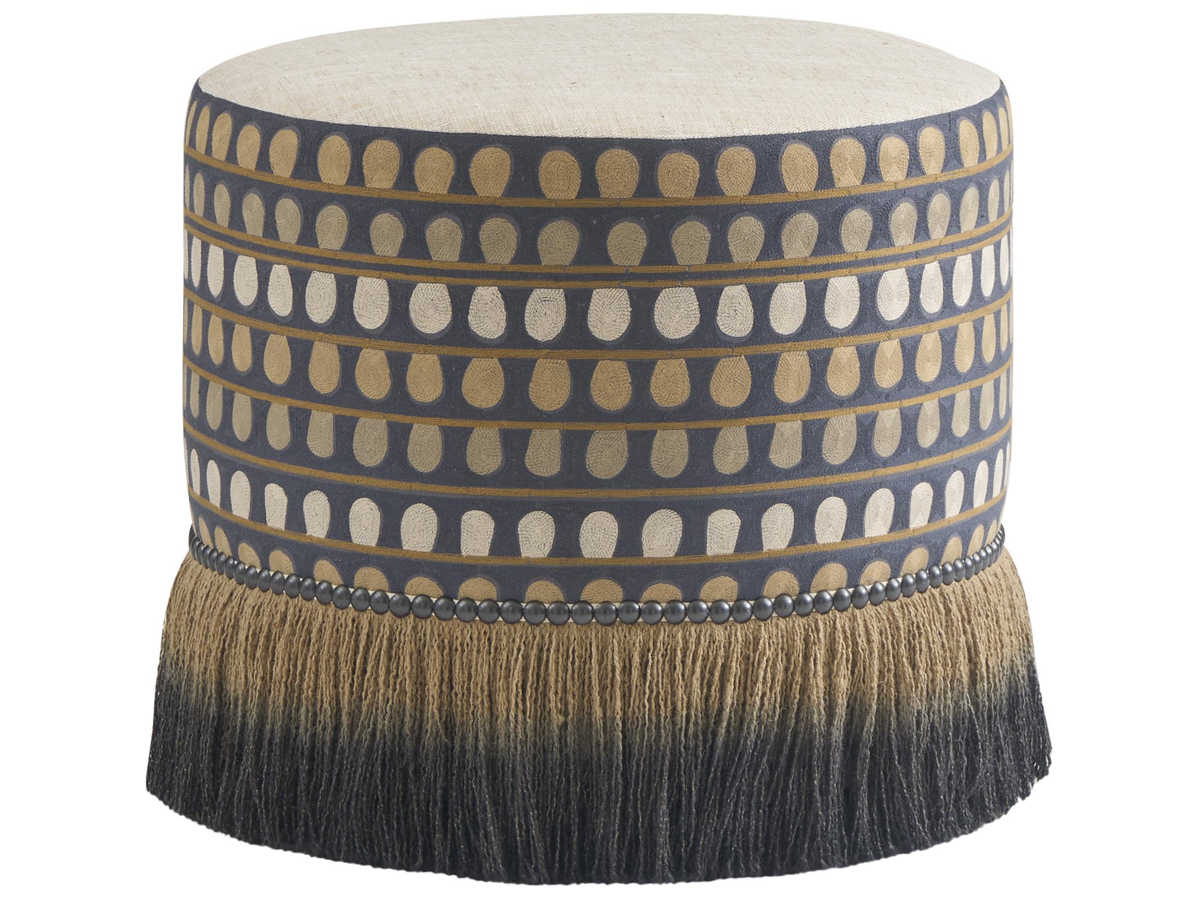 Tommy Bahama Key Biscayne Beige Upholstered Ottoman