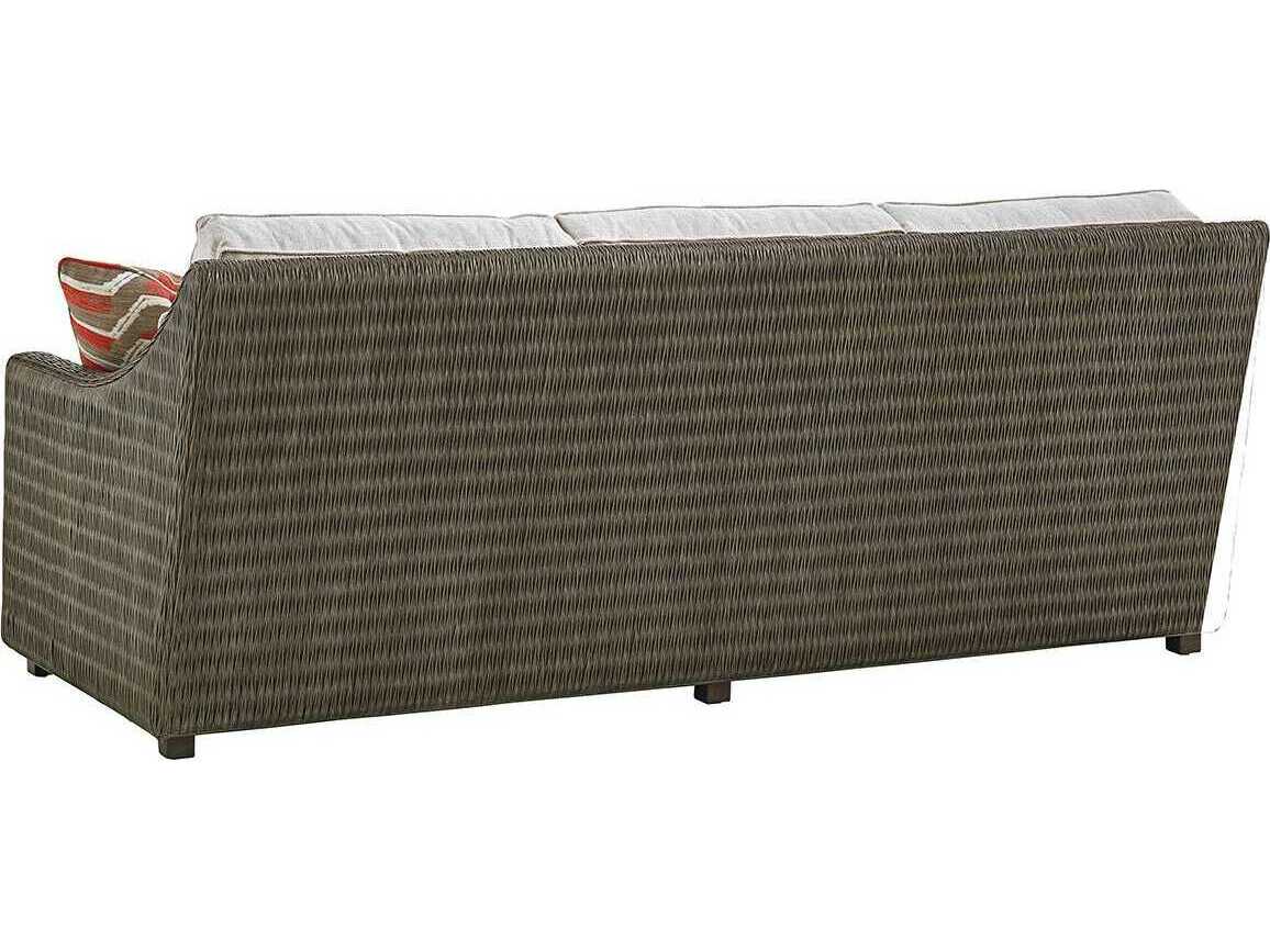 Tommy Bahama Cypress Point Hayes Sofa - Loose Back Rattan Sofa