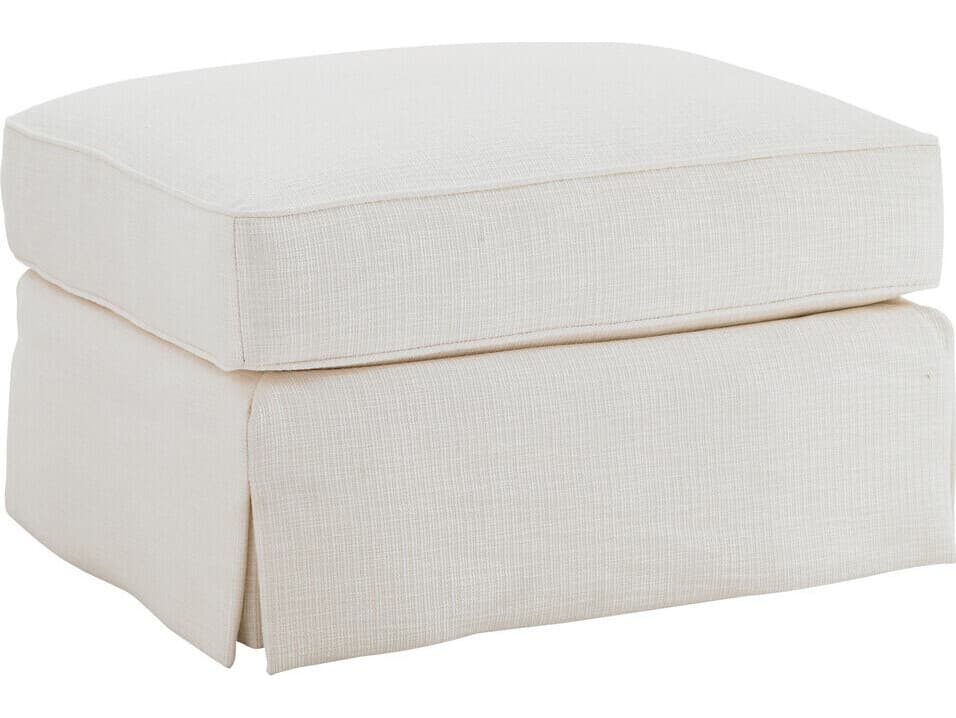 Tommy Bahama Ivory Key Upholstered Ottoman