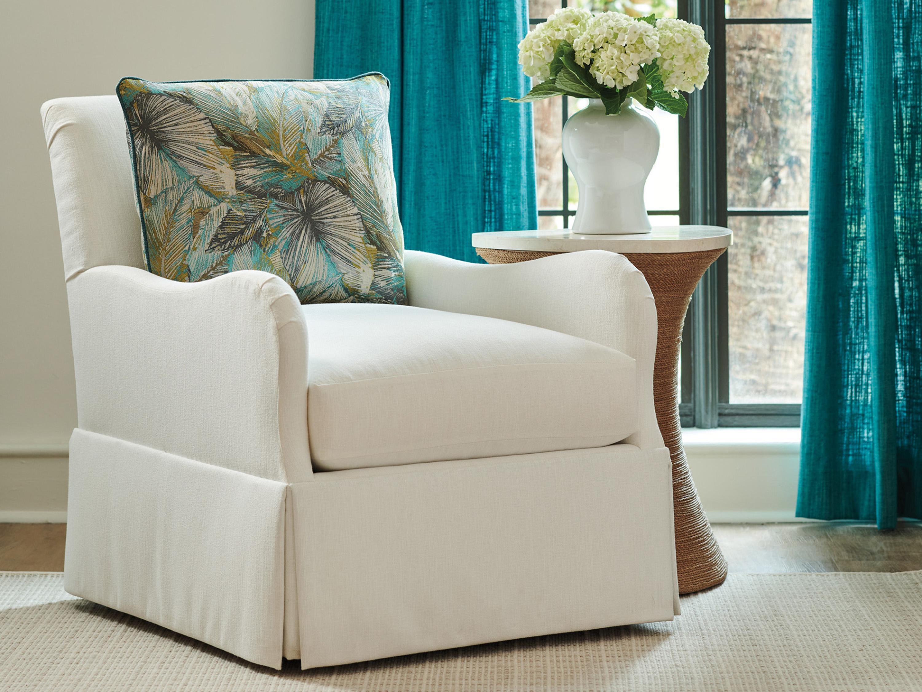 Tommy Bahama Ocean Breeze Palm Frond Swivel Accent Chair