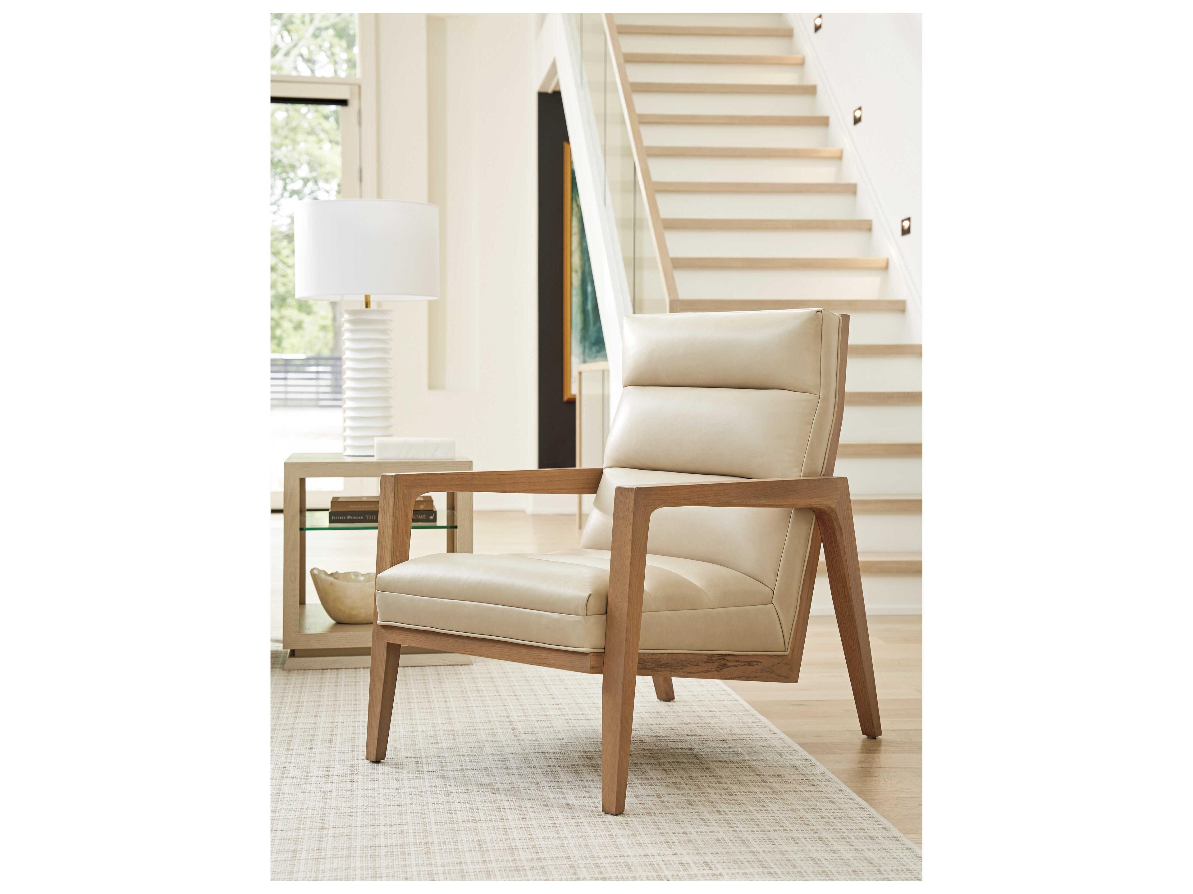 Tommy Bahama Sunset Key Brown Leather Accent Chair