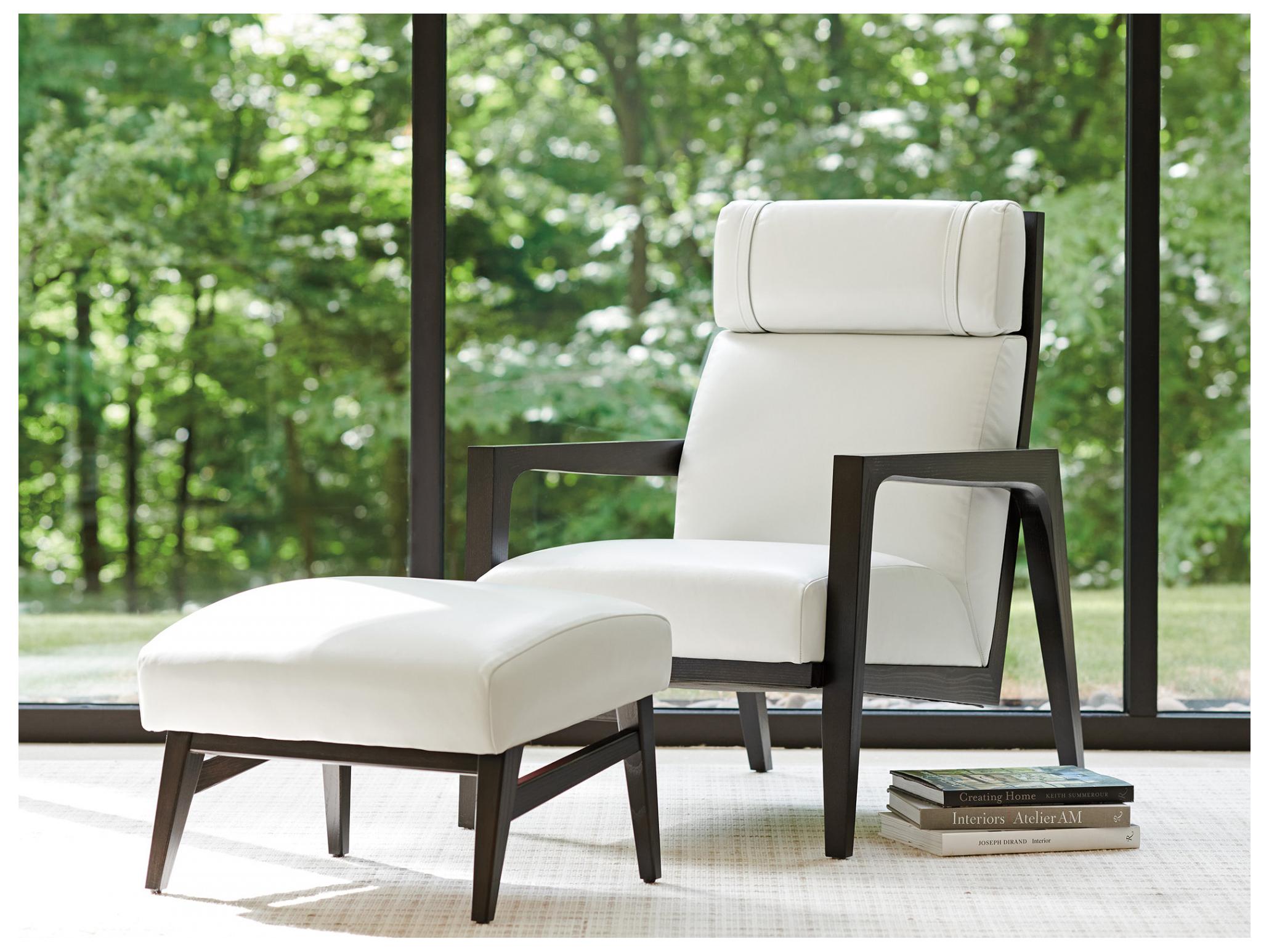 Tommy Bahama Palm Desert Covina Leather Ottoman