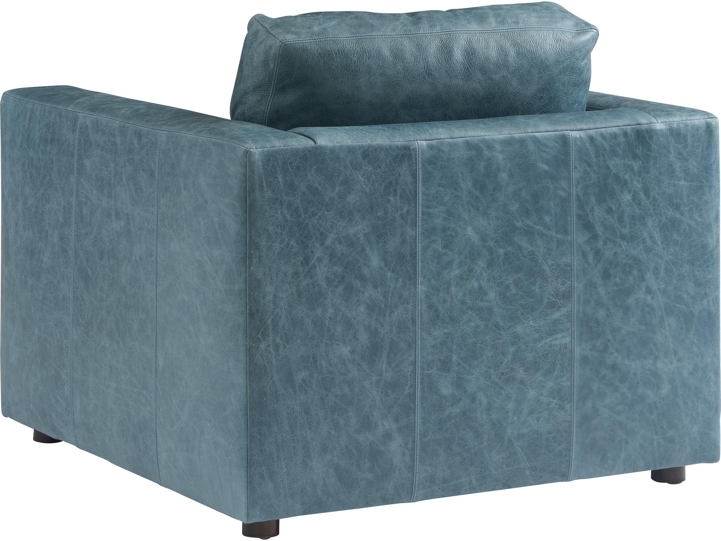 Tommy Bahama Key Biscayne Blue Leather Club Chair