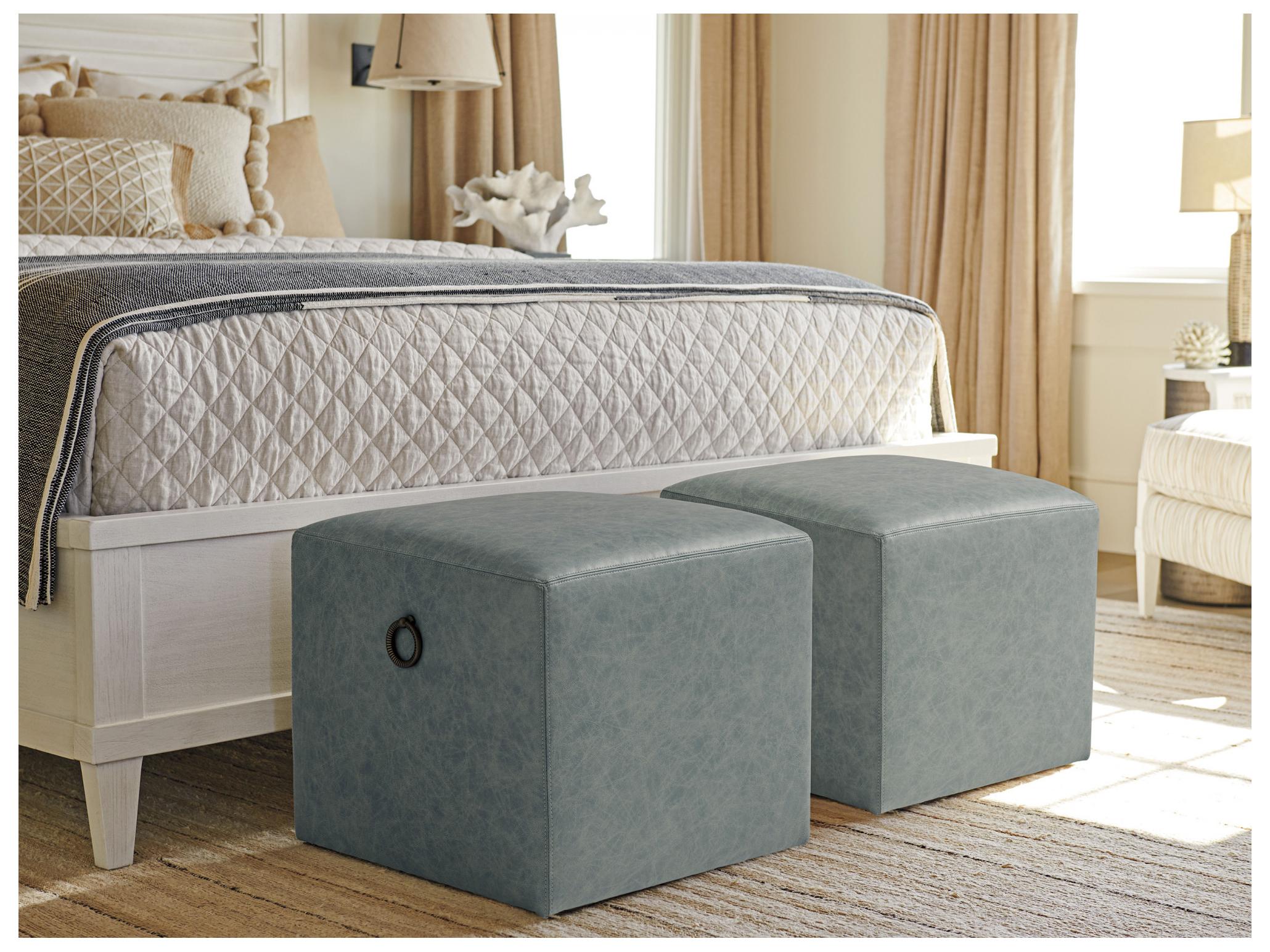 Tommy Bahama Ocean Breeze Jupiter Leather Ottoman