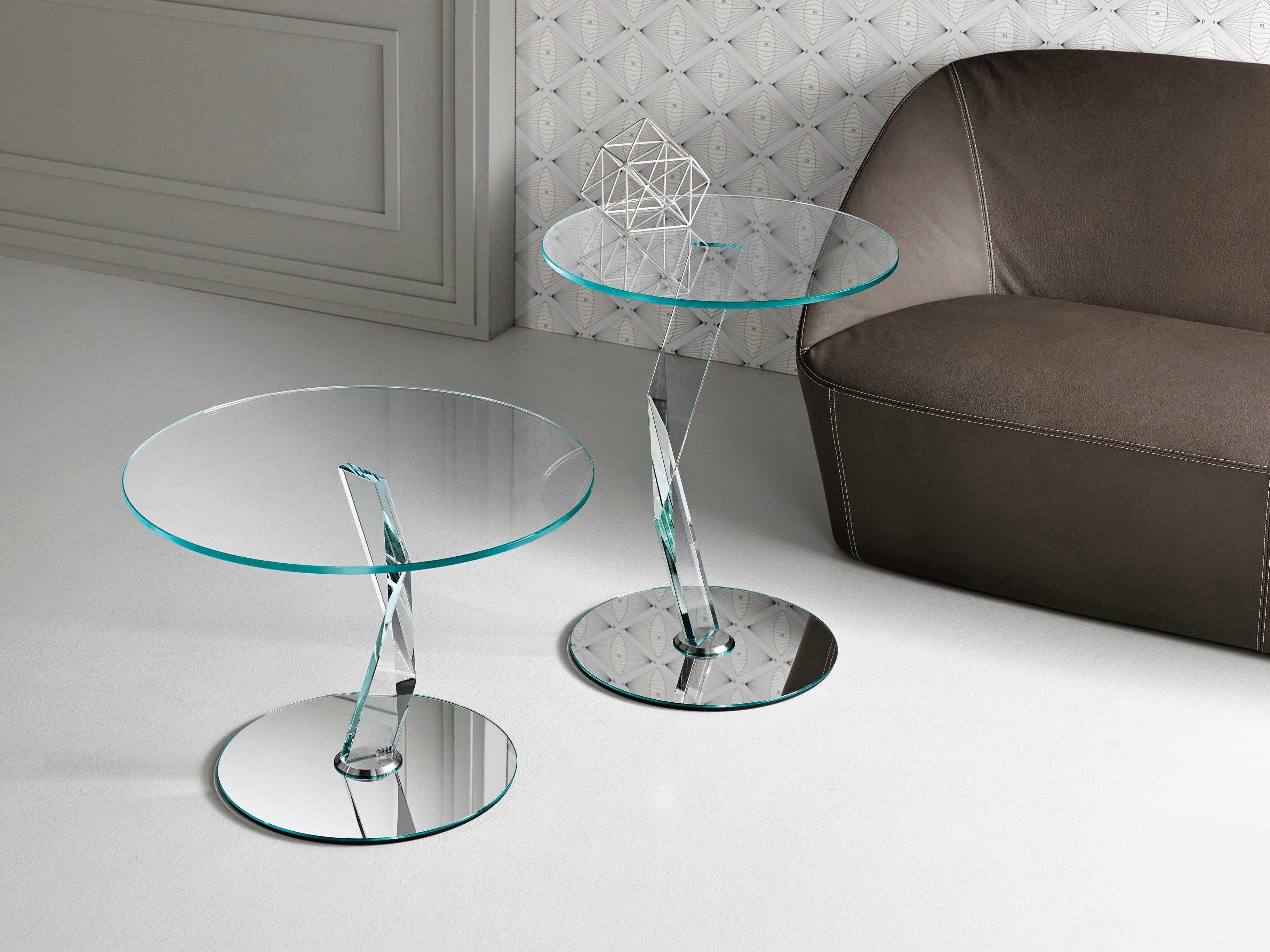 Tonelli Bakkarat Round Glass End Table