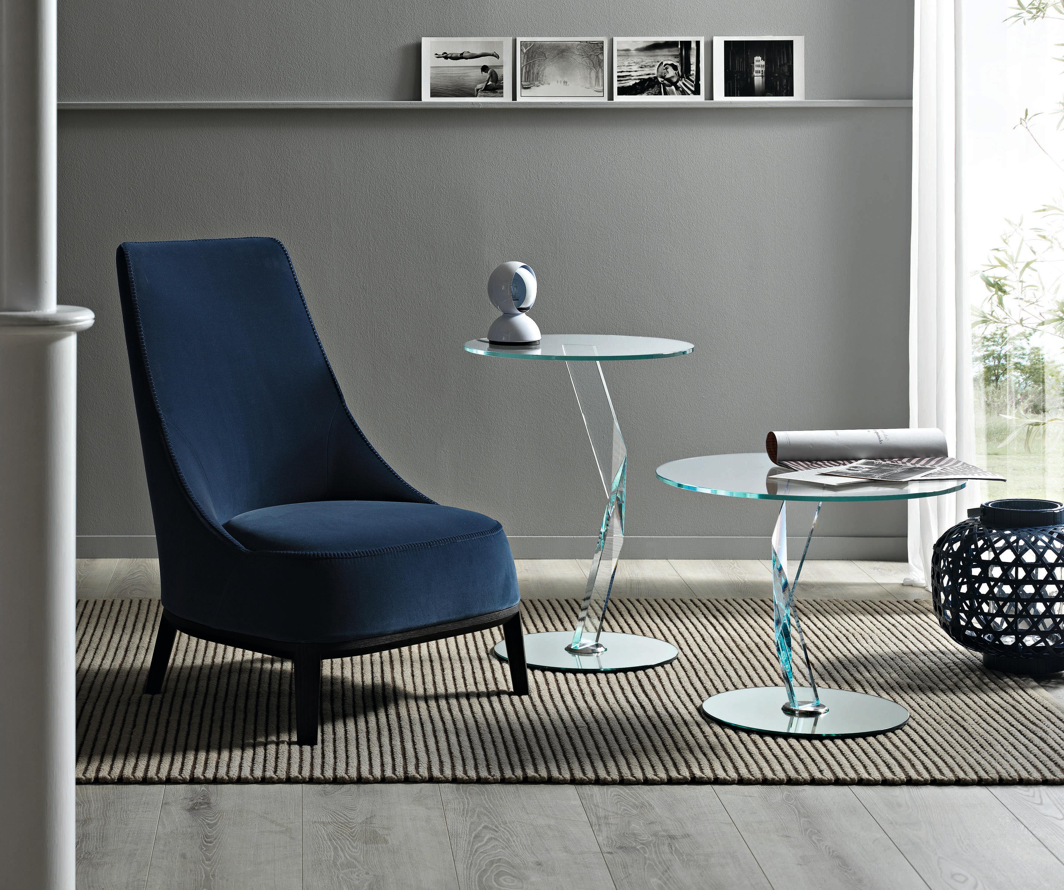 Tonelli Bakkarat Round Glass End Table