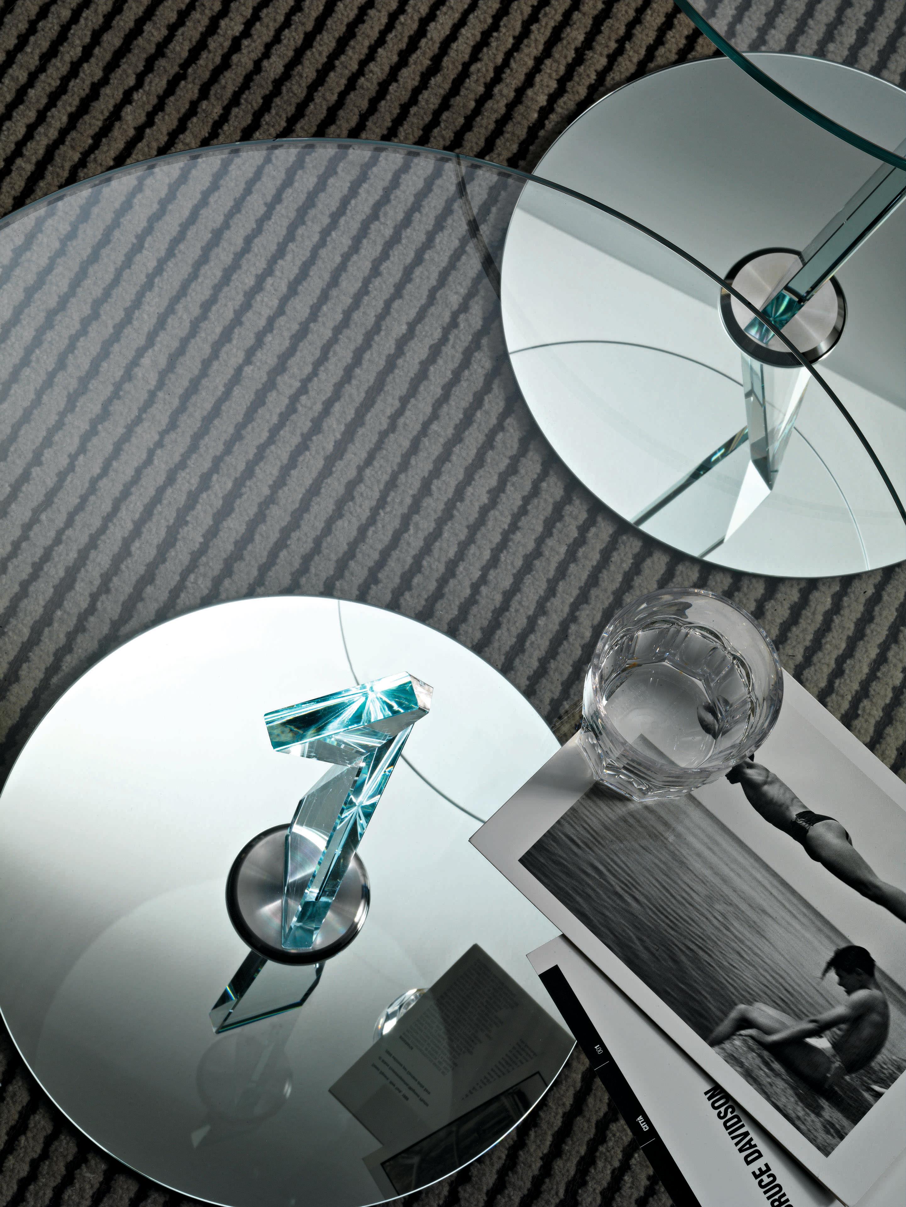 Tonelli Bakkarat Round Glass End Table