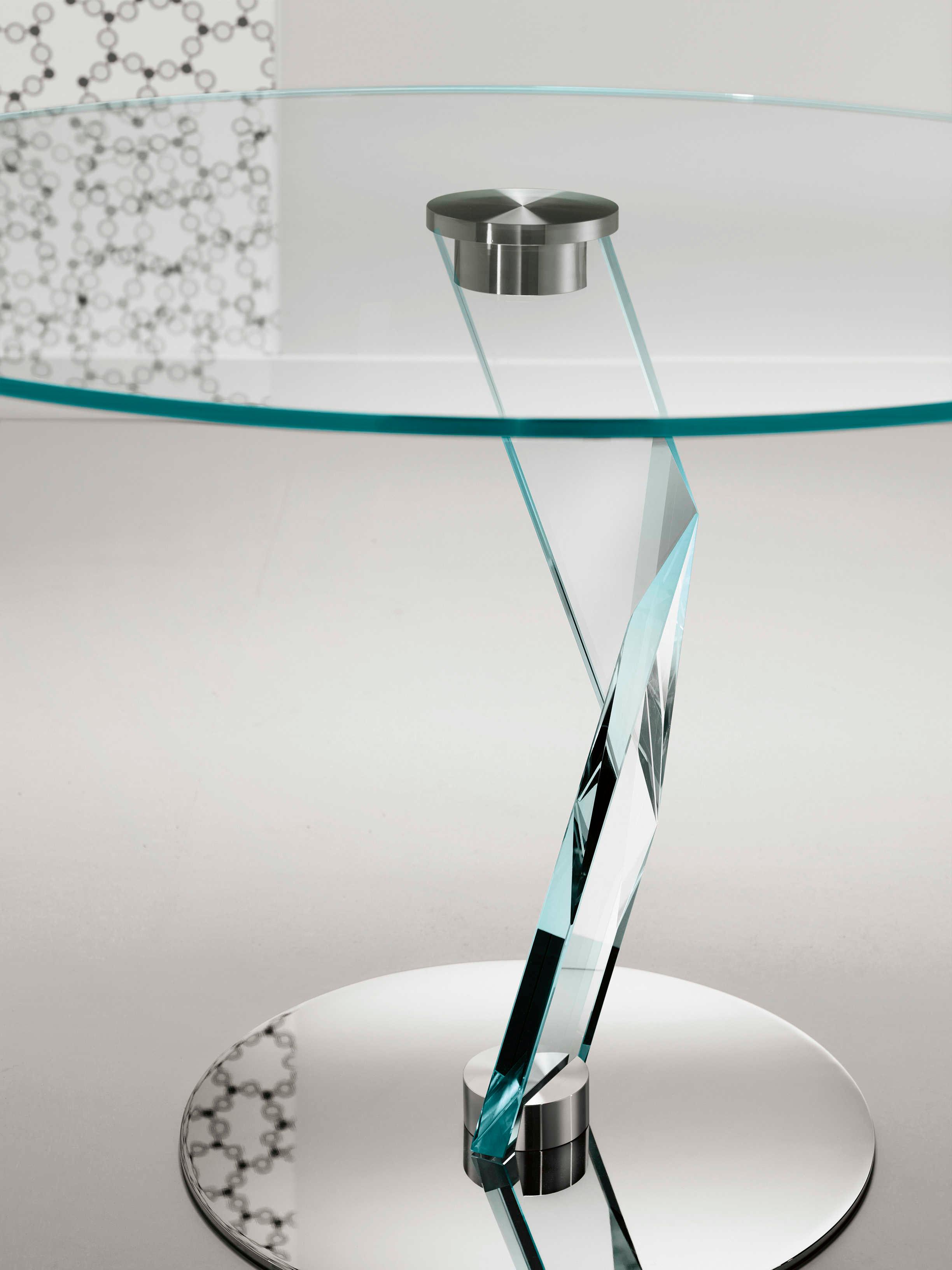 Tonelli Bakkarat Round Glass Dining Table