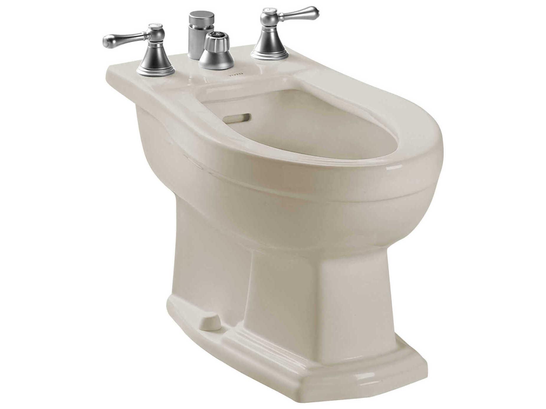 TOTO Clayton Deck Mount Vertical Spray Flushing Rim Bidet
