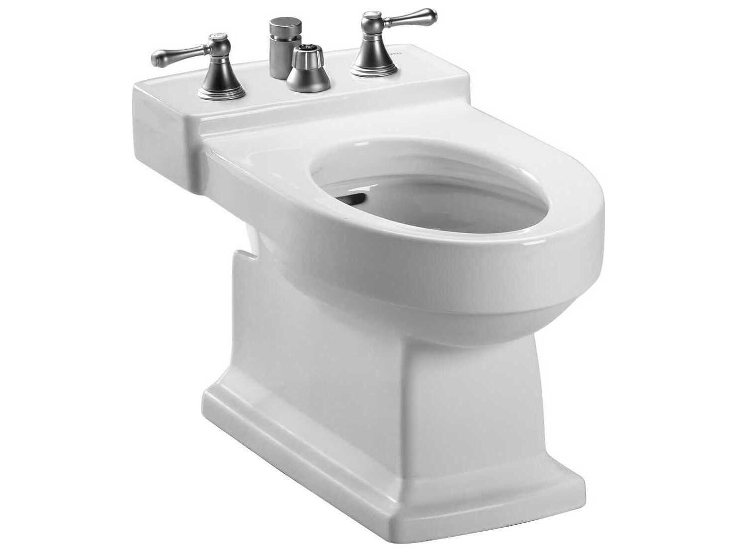 TOTO Lloyd Deck Mount Vertical Spray Flushing Rim Bidet