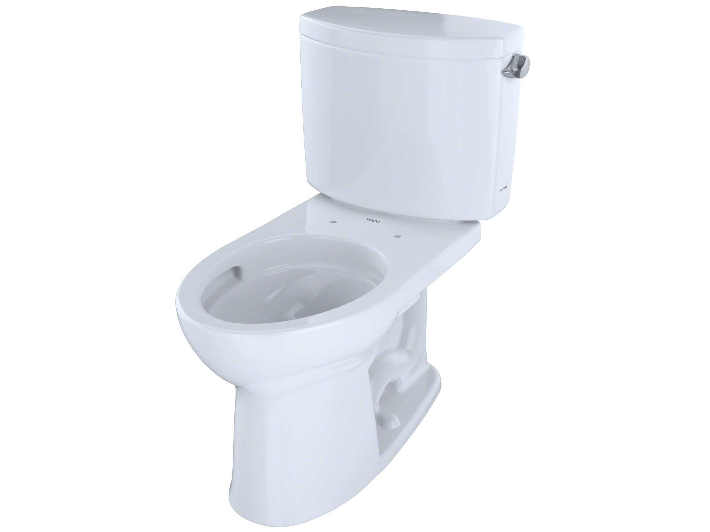 TOTO Drake-II 2-Piece Elongated Universal Height Cotton White Toilet with Cefiontect and Right-Hand Trip Lever