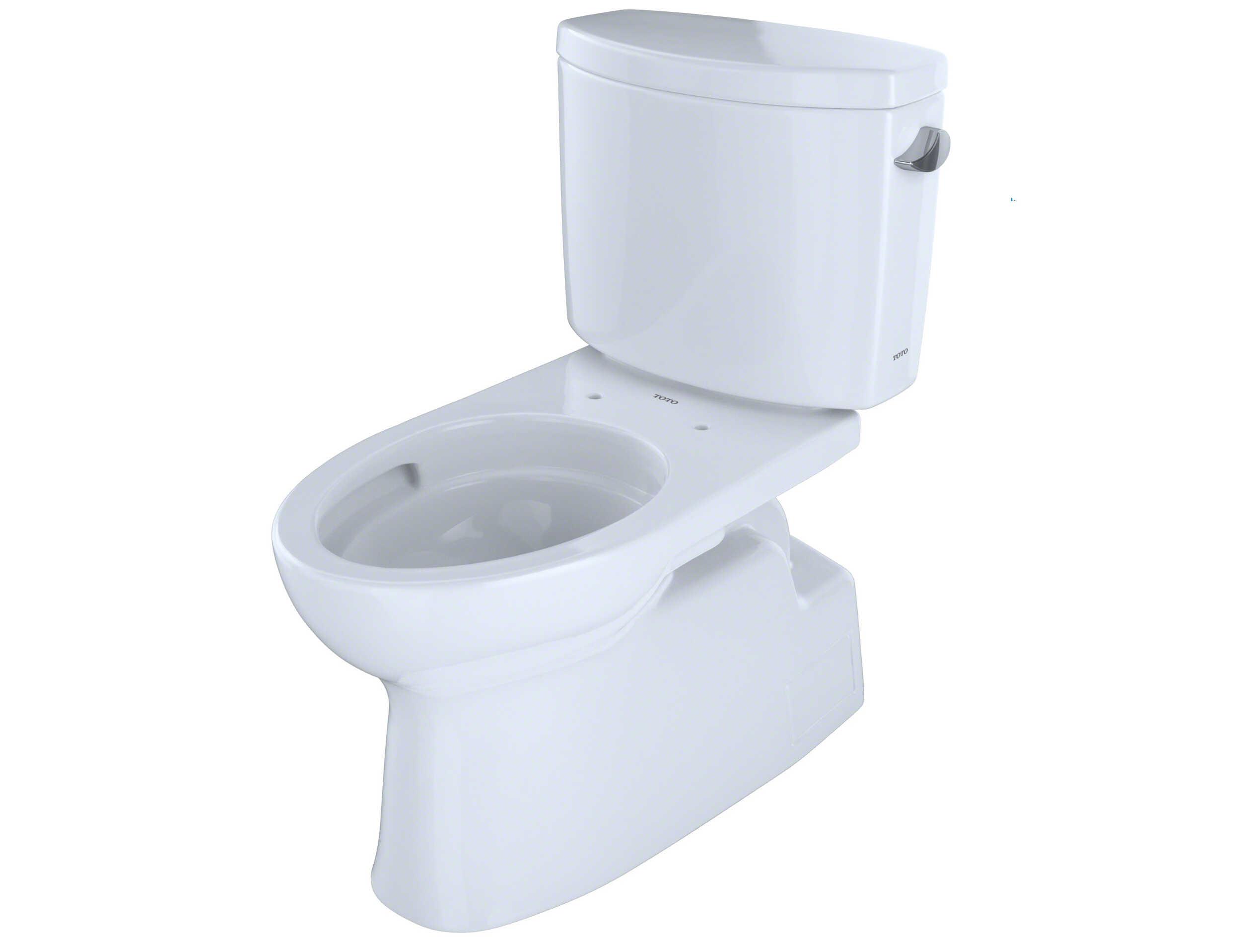 TOTO Vespin-II 2-Piece Elongated Universal Height Cotton White Skirted Toilet with Cefiontect and Right-Hand Trip Lever