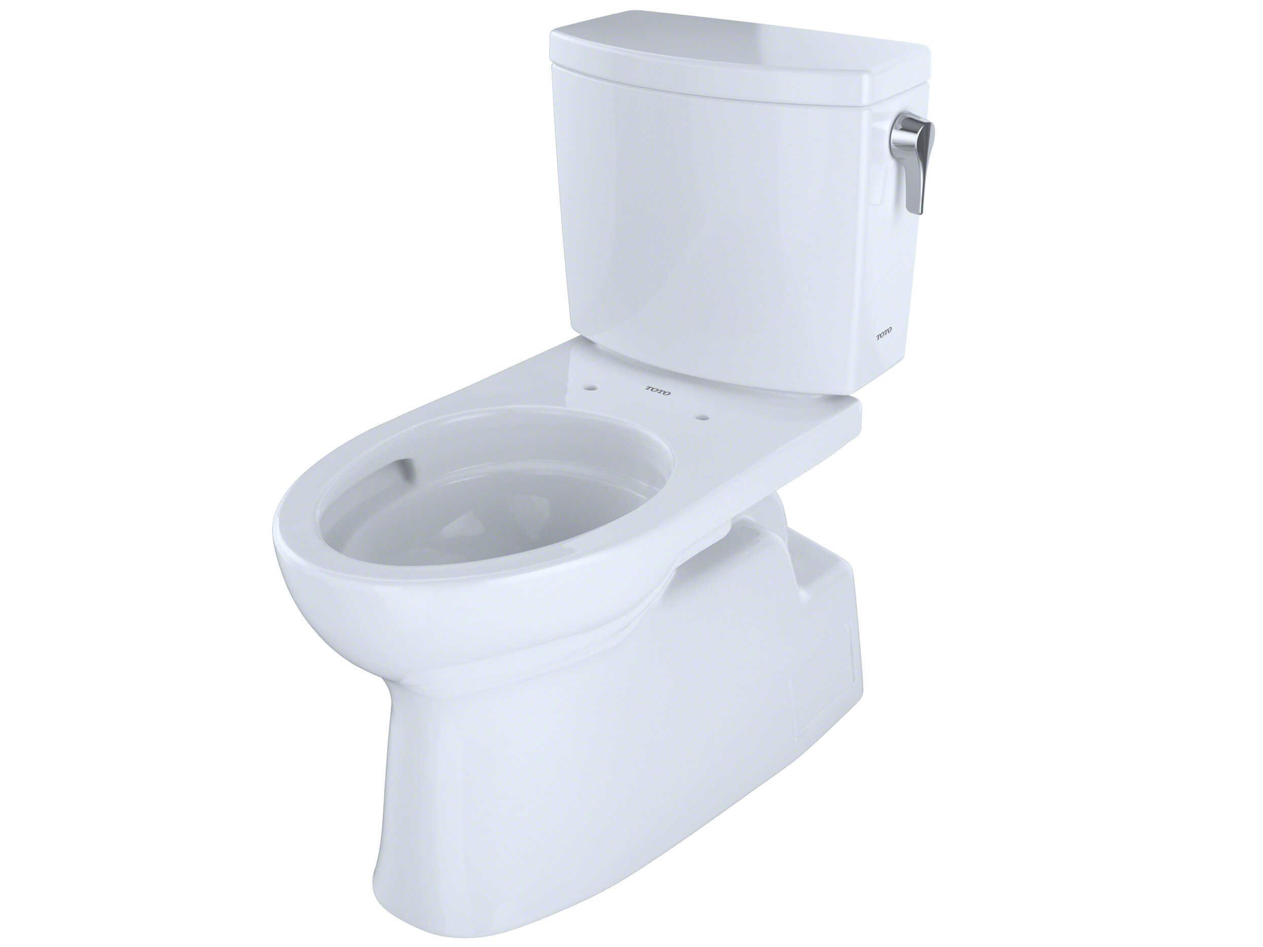 TOTO Vespin-II 1G 2-Piece Elongated Universal Height Cotton White Skirted Toilet with Cefiontect and Right-Hand Trip Lever