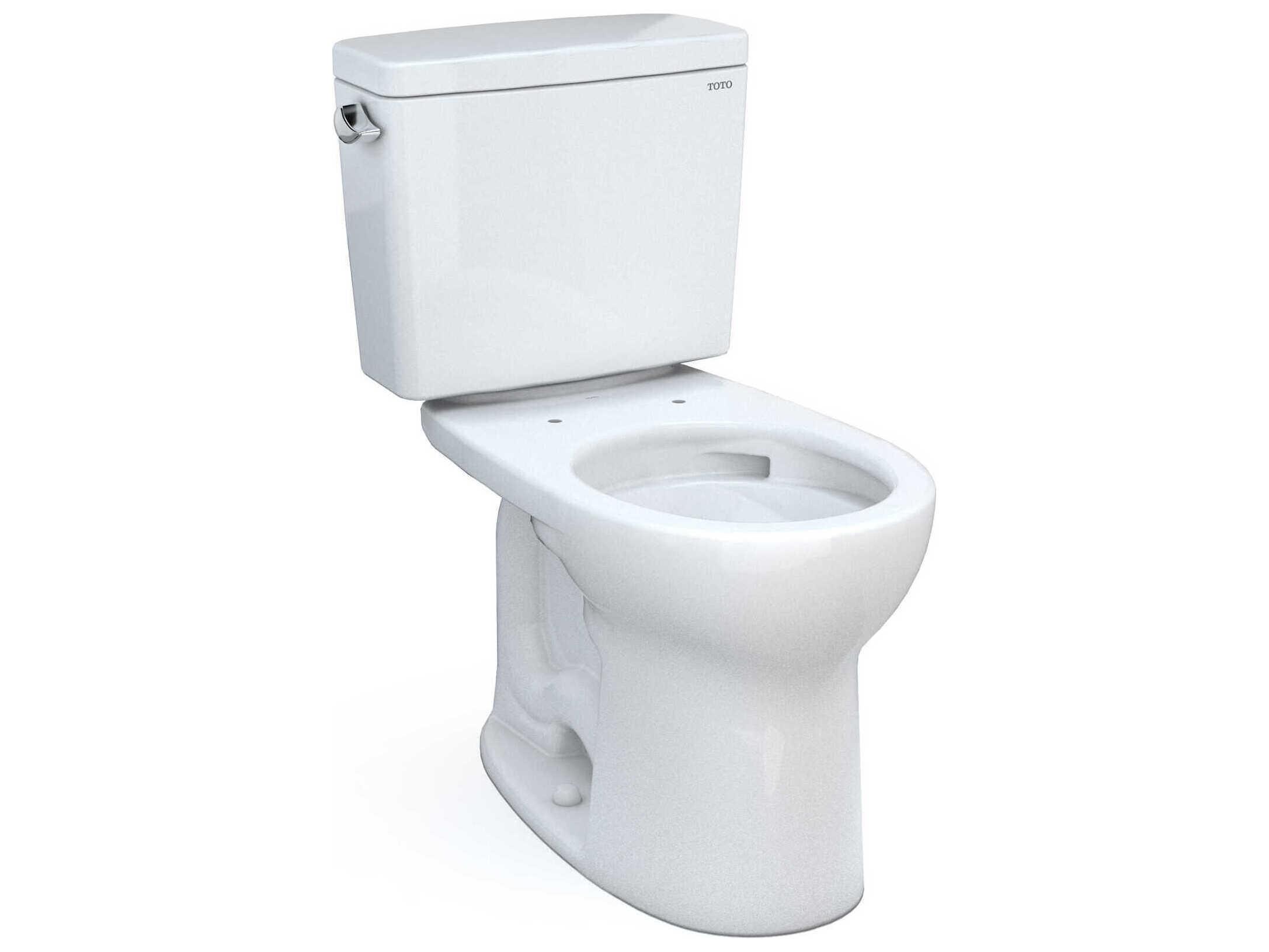 TOTO Drake 2-Piece Round Universal Height Tornado Flush Toilet with Cefiontect
