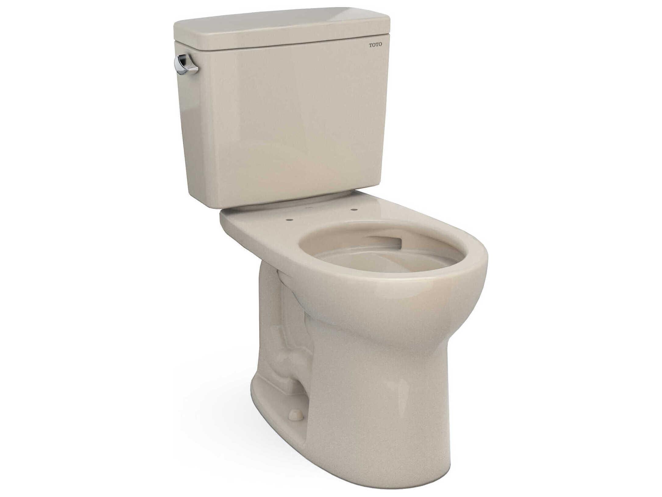 TOTO Drake 2-Piece Round Universal Height Tornado Flush Toilet with Cefiontect