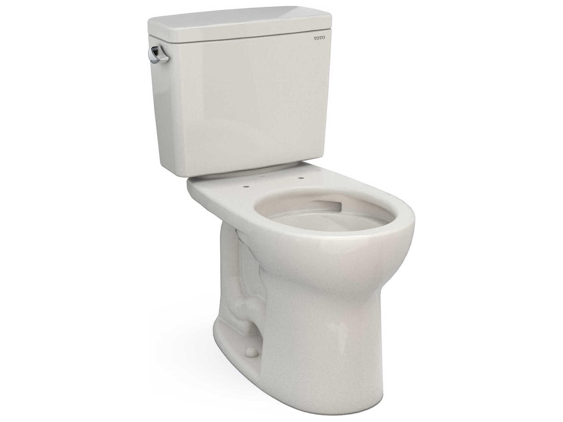 TOTO Drake 2-Piece Round Universal Height Tornado Flush Toilet with Cefiontect