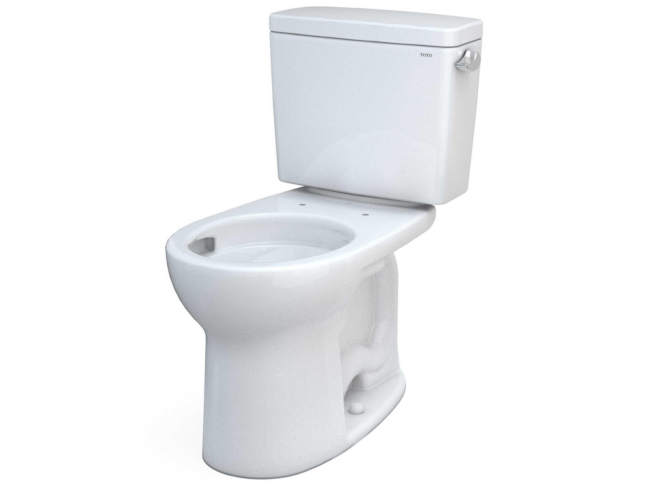 TOTO Drake 2-Piece Round Universal Height Tornado Flush Cotton White Toilet with Cefiontect