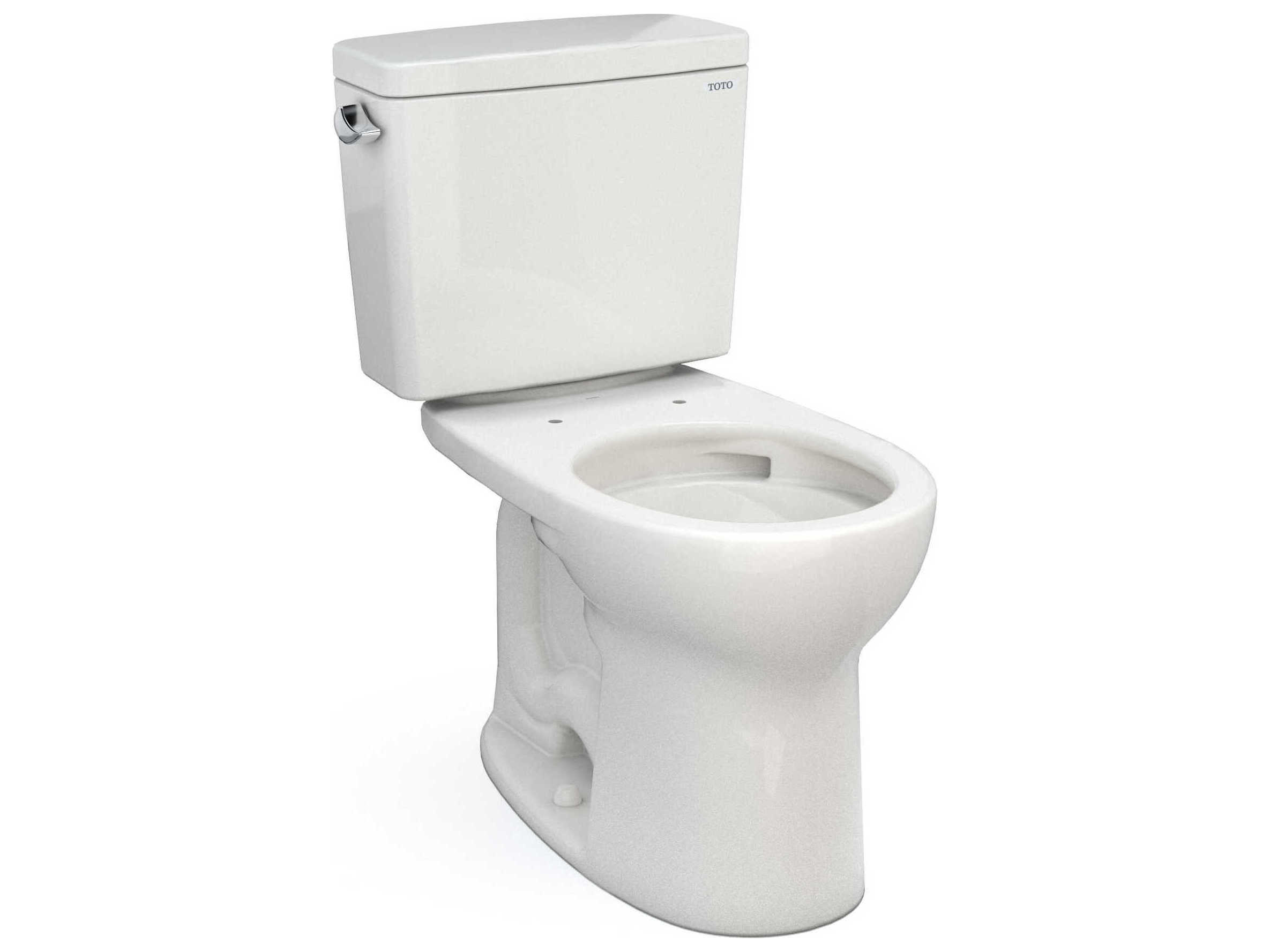 TOTO Drake 2-Piece Round Universal Height Tornado Flush Toilet with Cefiontect