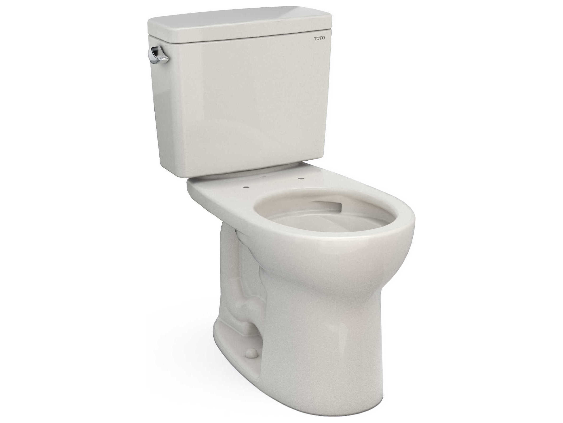 TOTO Drake 2-Piece Round Universal Height Tornado Flush Toilet with Cefiontect
