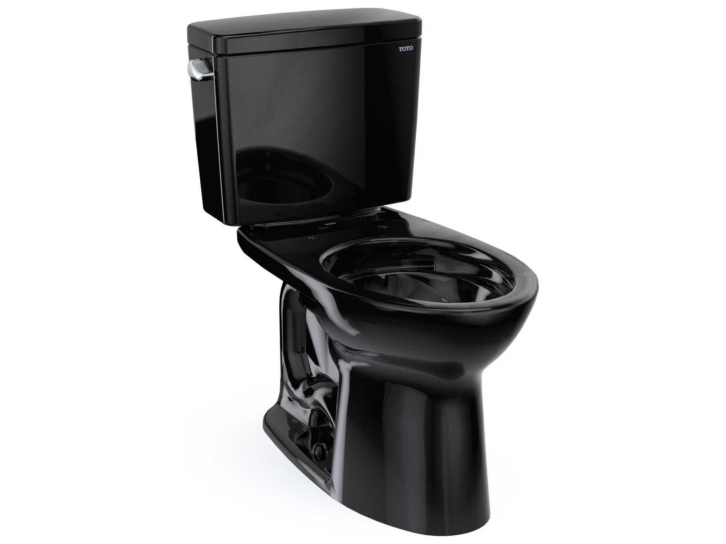 TOTO Drake 2-Piece Elongated Universal Height Tornado Flush Ebony Toilet