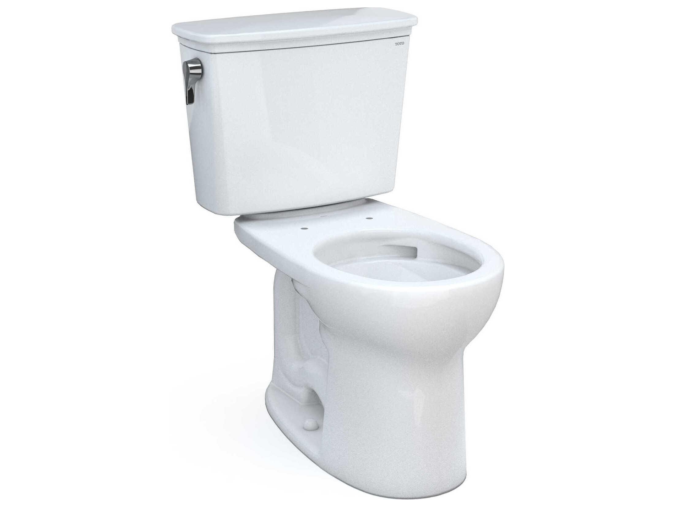 TOTO Drake Transitional 2-Piece Round Universal Height Tornado Flush Toilet with Cefiontect
