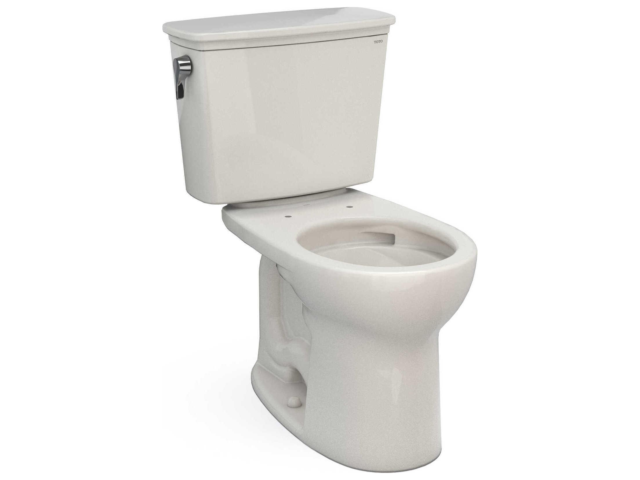 TOTO Drake Transitional 2-Piece Round Universal Height Tornado Flush Toilet with Cefiontect