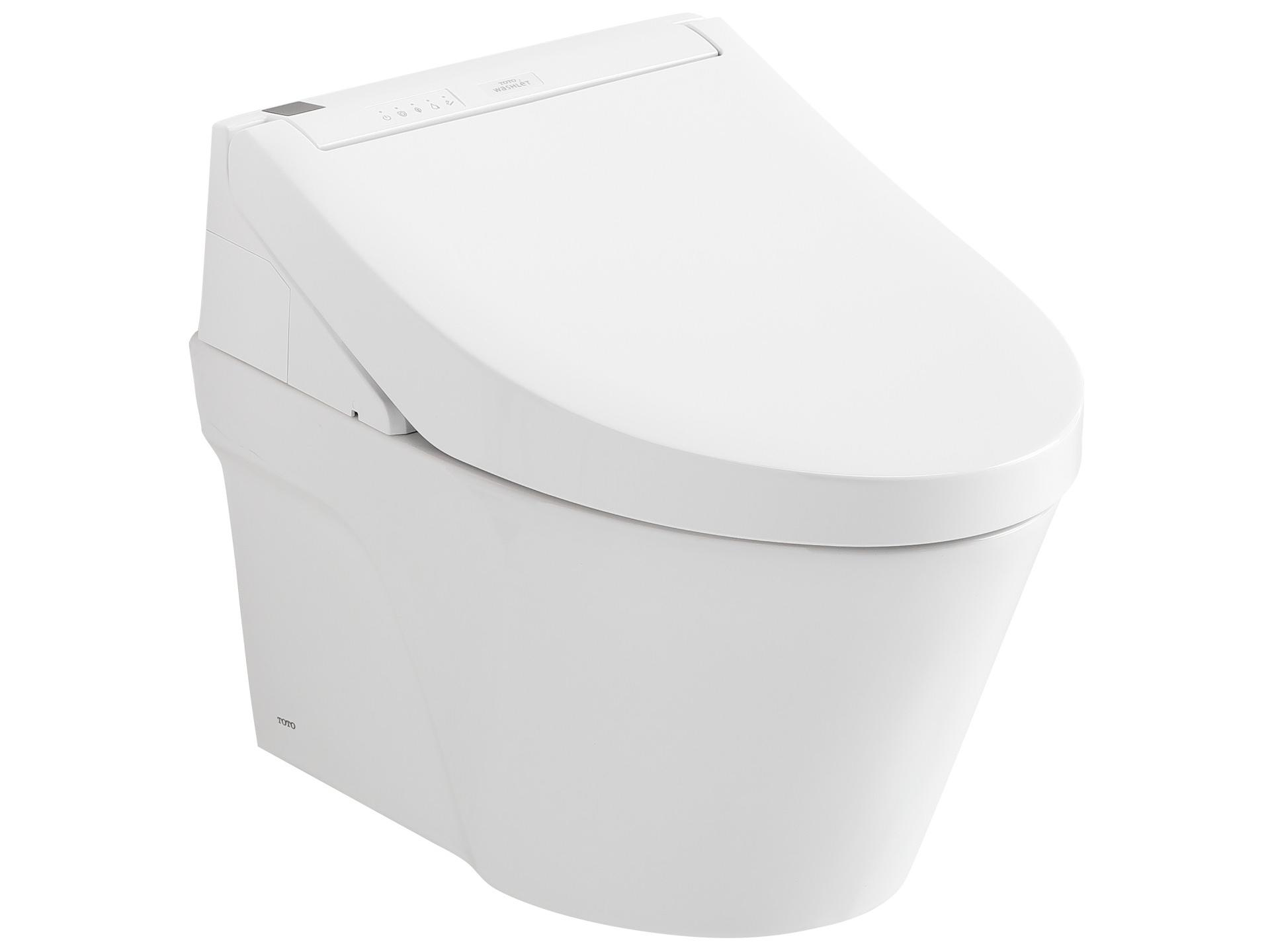 TOTO Washlet+ AP Wall-Hung Elongated Toilet and Washlet C5 and DuoFit In-Wall Dual-Flush Tank System