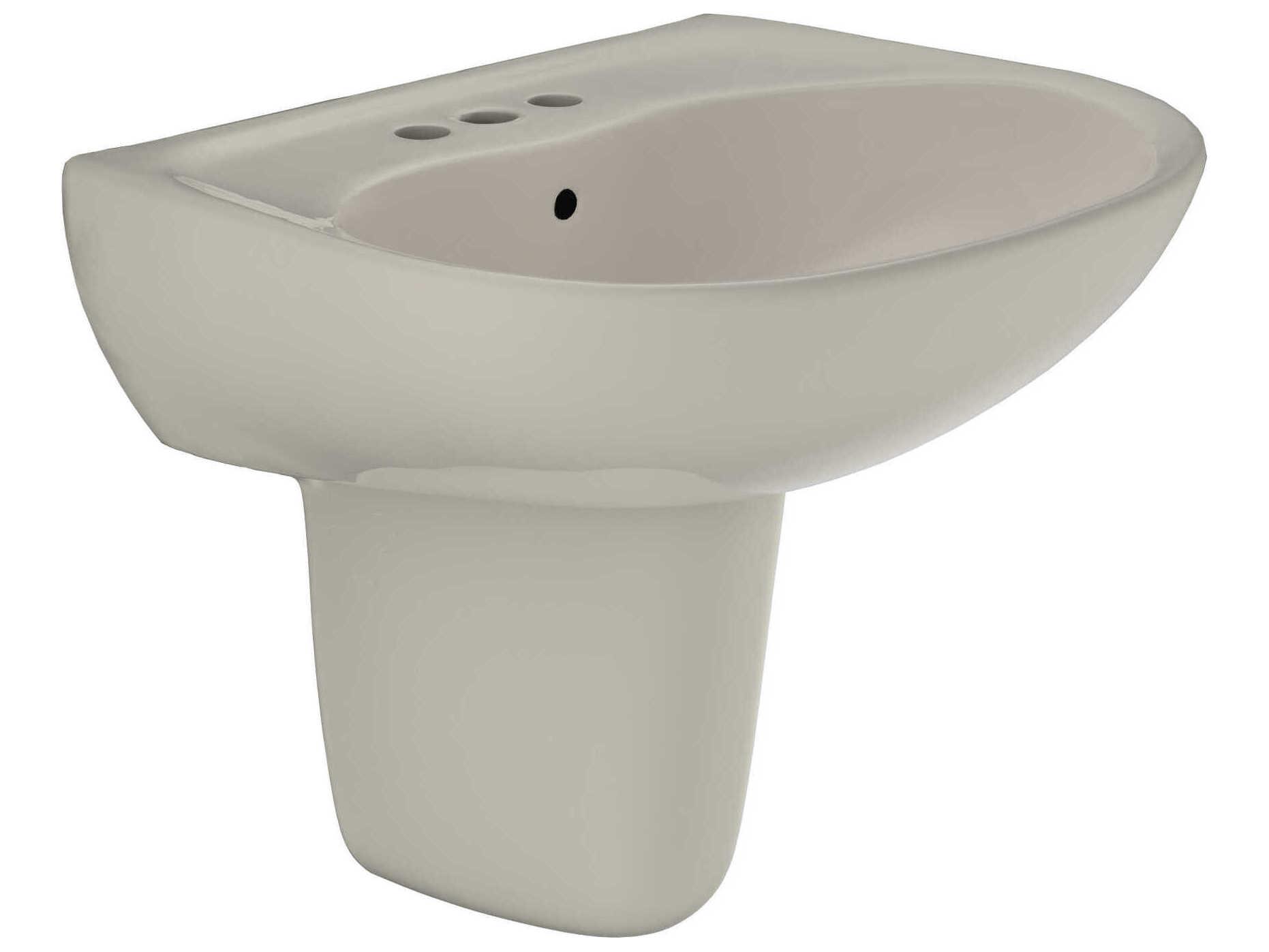 TOTO Supreme Oval Wall-Mount Bathroom Sink with Cefiontect and Shroud