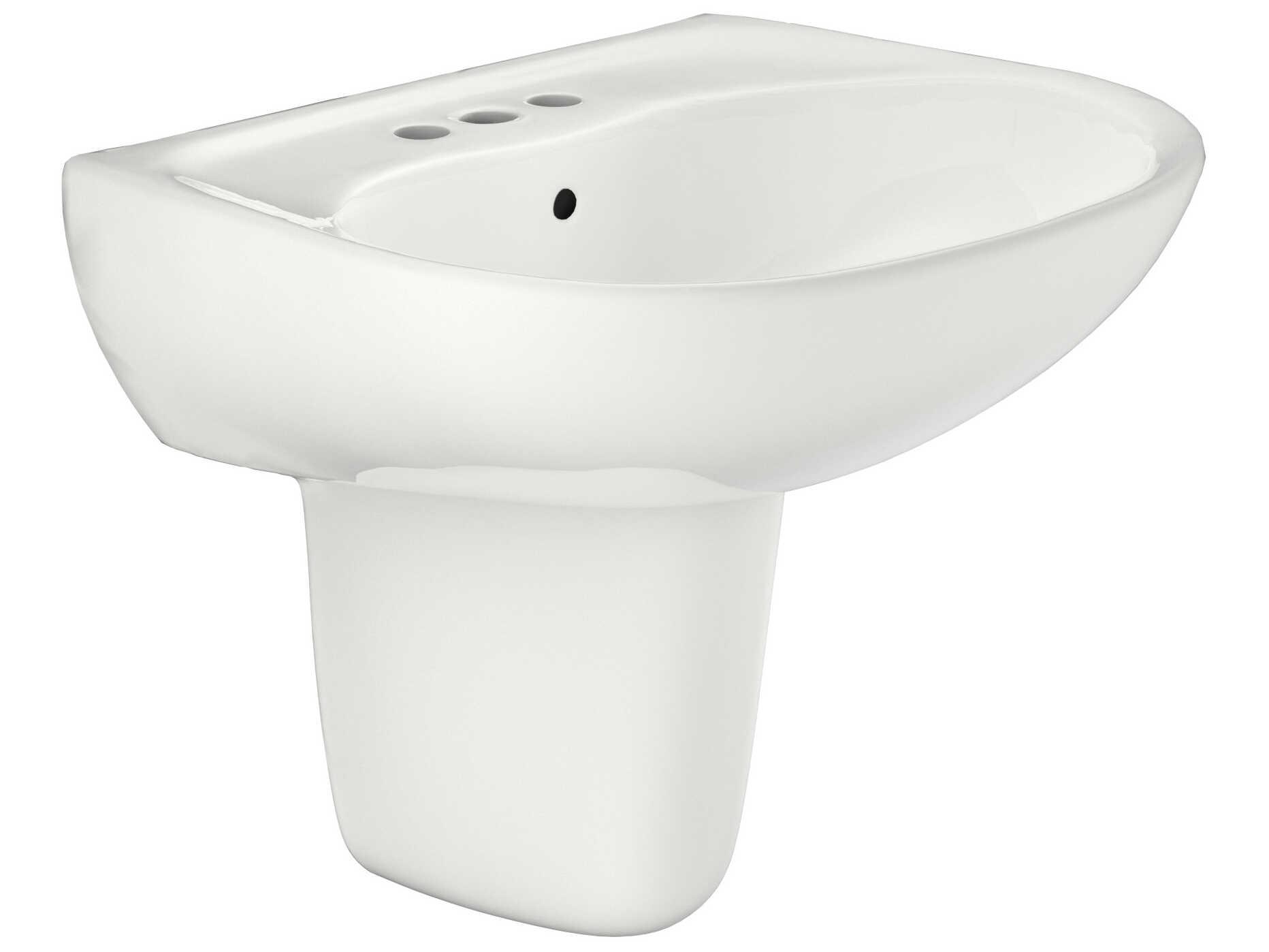 TOTO Supreme Oval Wall-Mount Bathroom Sink with Cefiontect and Shroud