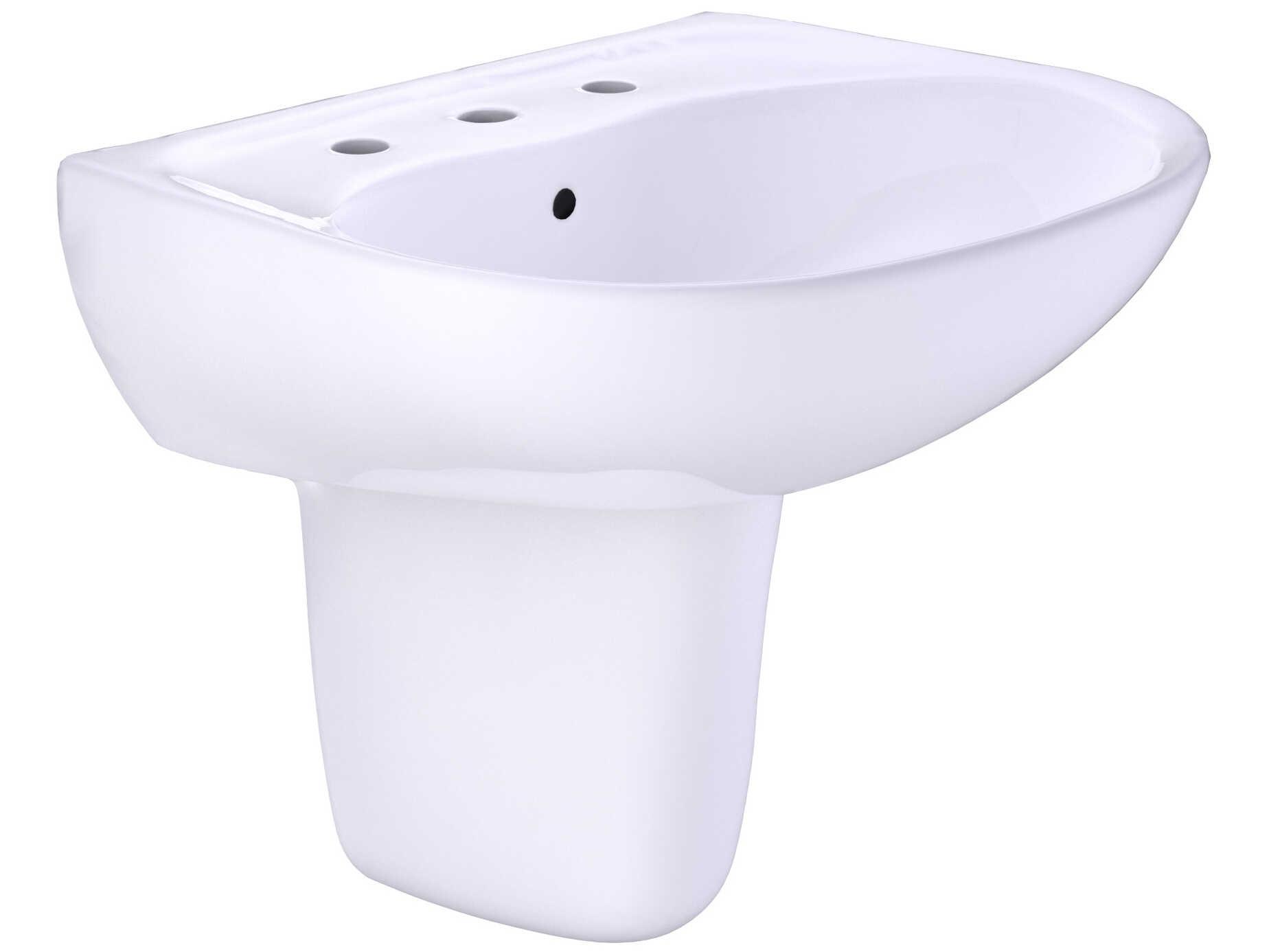 TOTO Supreme Oval Wall-Mount Bathroom Sink with Cefiontect and Shroud