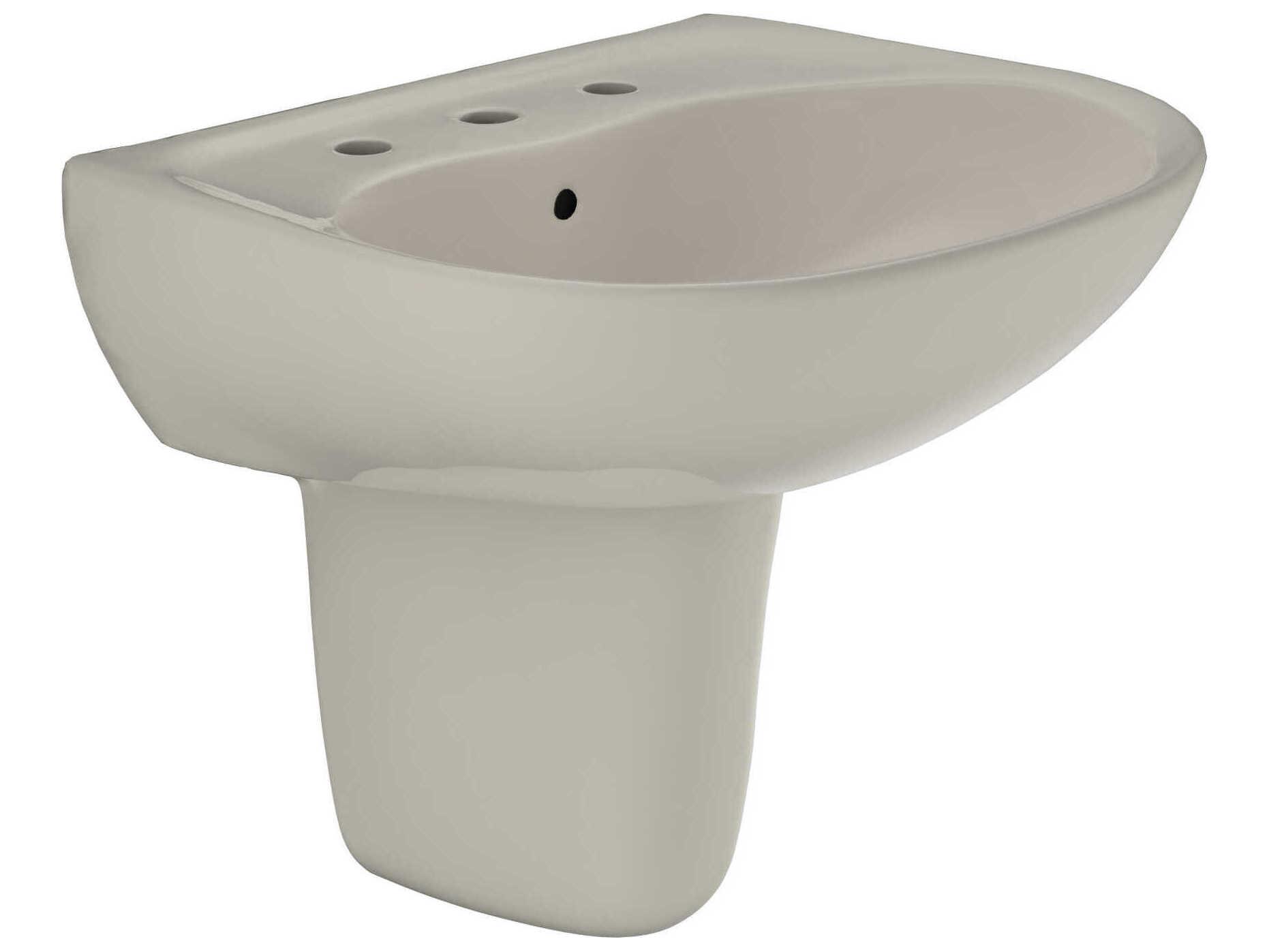 TOTO Supreme Oval Wall-Mount Bathroom Sink with Cefiontect and Shroud