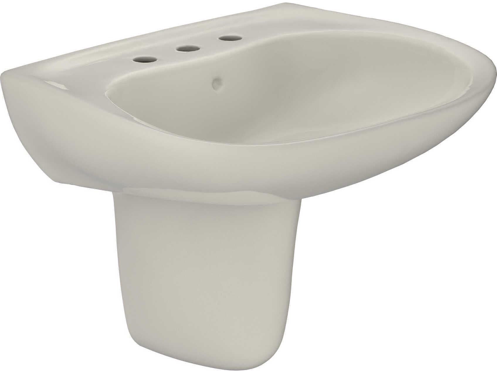 TOTO Supreme Oval Wall-Mount Bathroom Sink with Cefiontect and Shroud